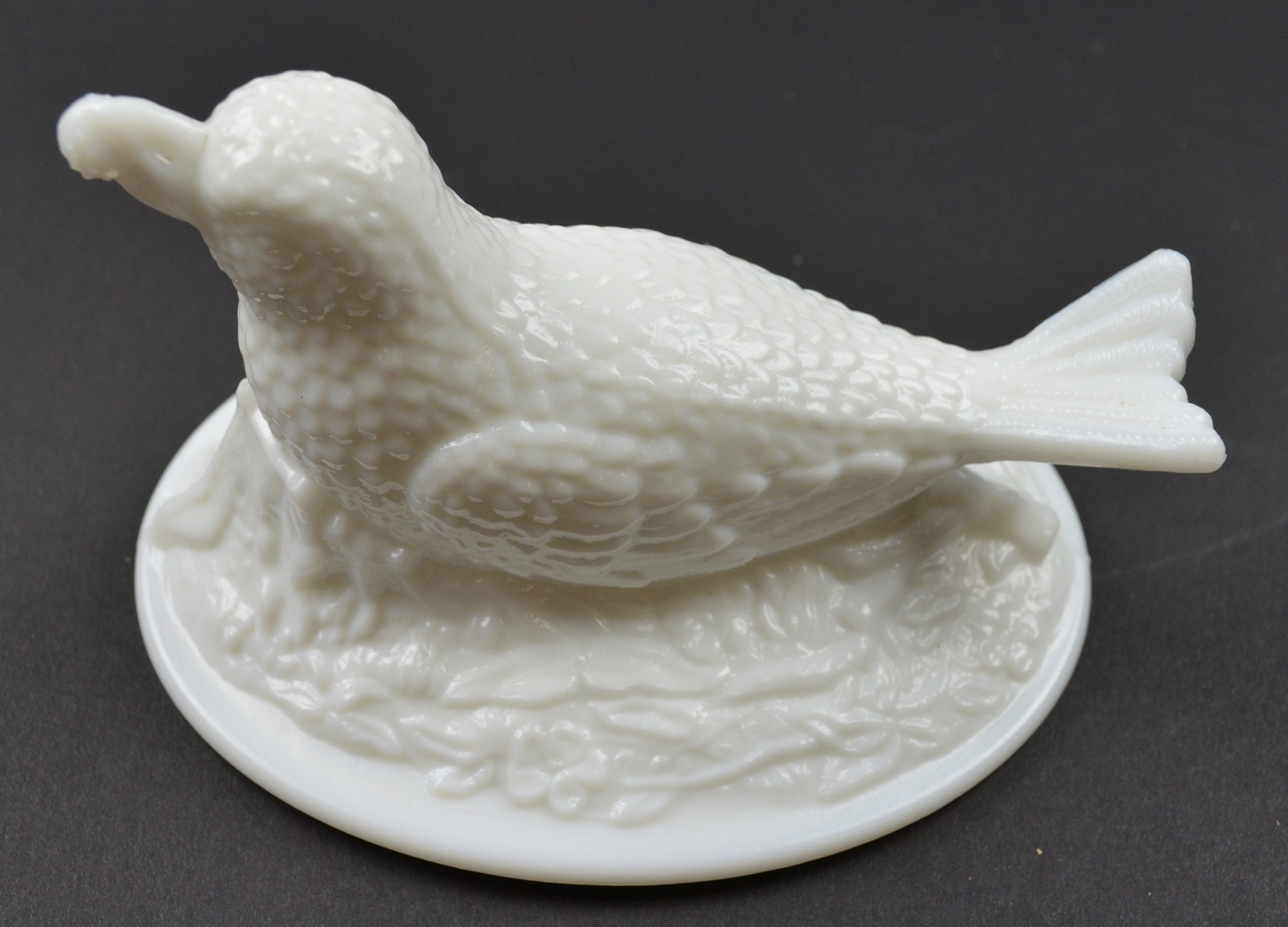 Inperial Glass Milk Glass Hen On Nest Dish