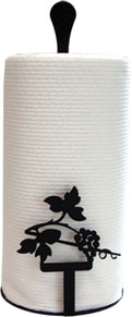 Wrought Iron Paper Towel Stand - Grapevine Design