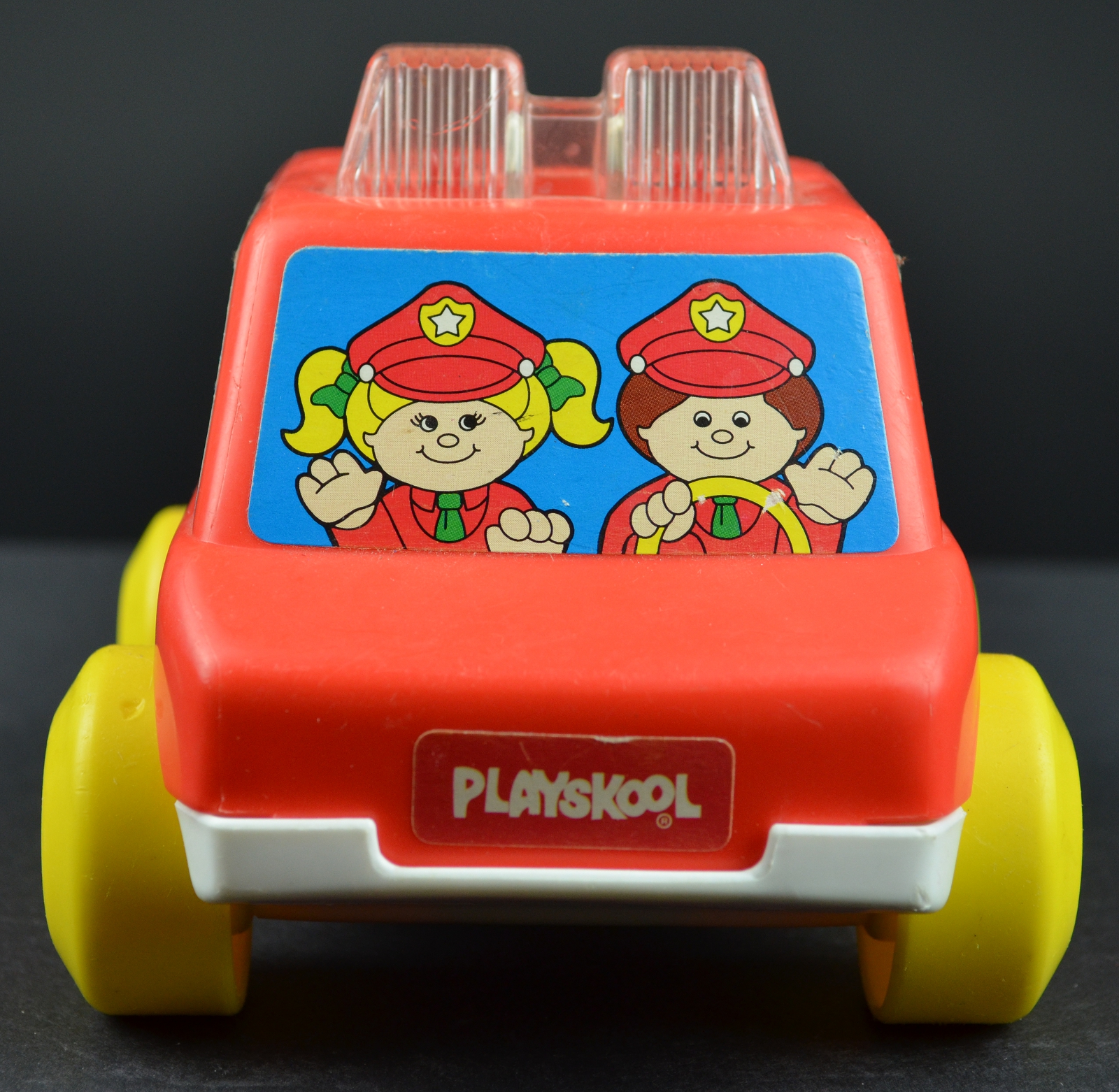 Playskool 1991 Red Police Car With Lights And Sound 4.375 Tall