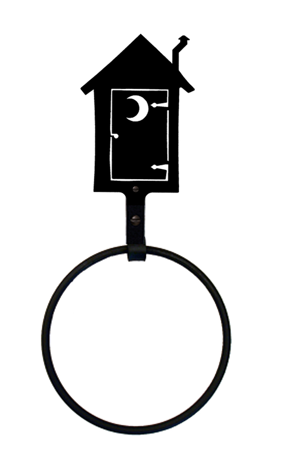 Wrought Iron Towel Ring - Outhouse Design