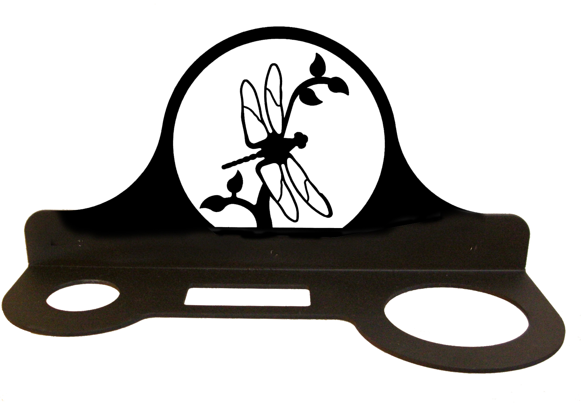 Wrought Iron Mountable Hair Dryer Rack - Dragonfly Pattern