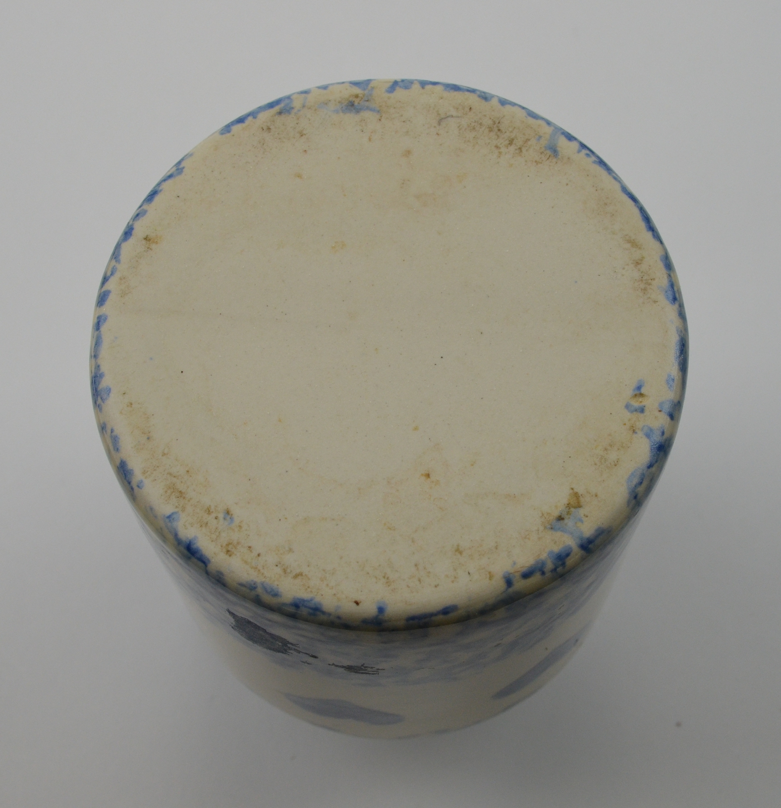 Henn Blue Sponge With Blue Hearts Jug 5.5" Tall