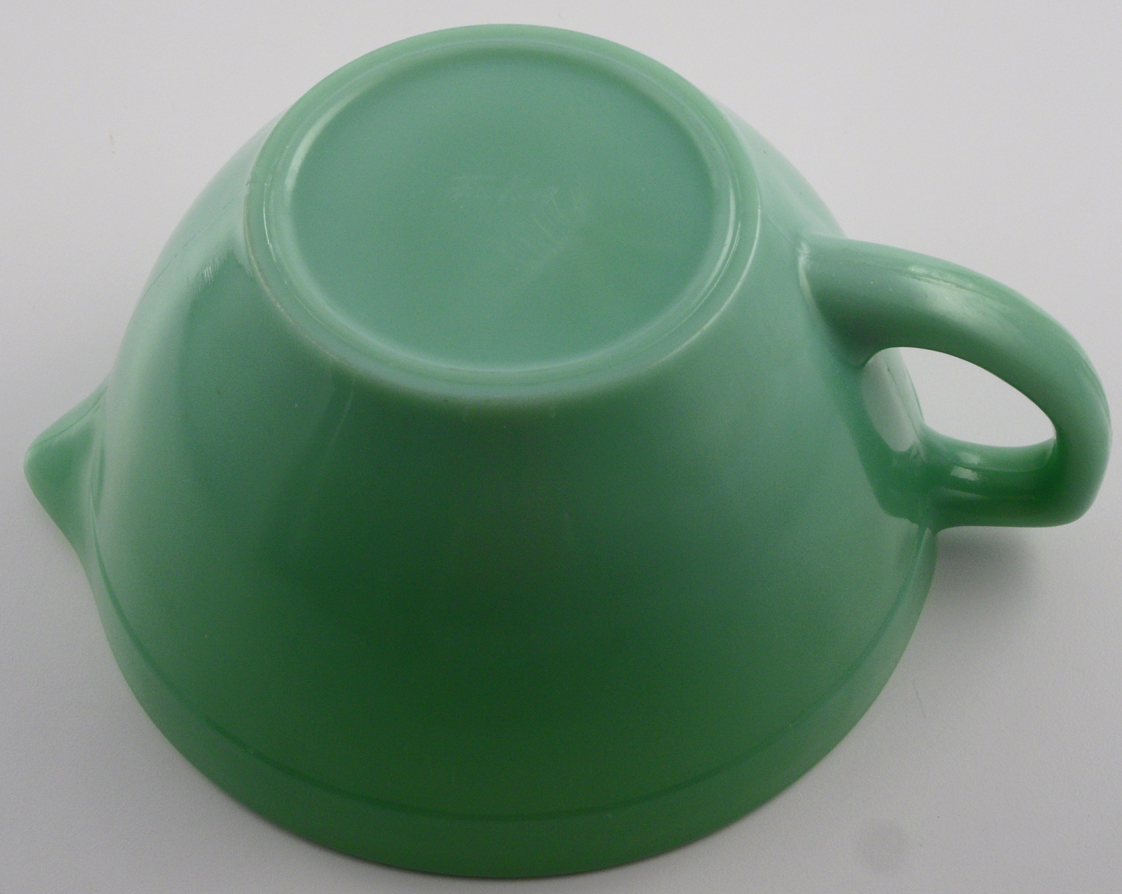 Vintage Jadeite Bowl - 1950's Green Milk Glass Fire King Oven Ware