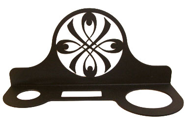 Wrought Iron Mountable Hair Dryer Rack - Ribbon Pattern