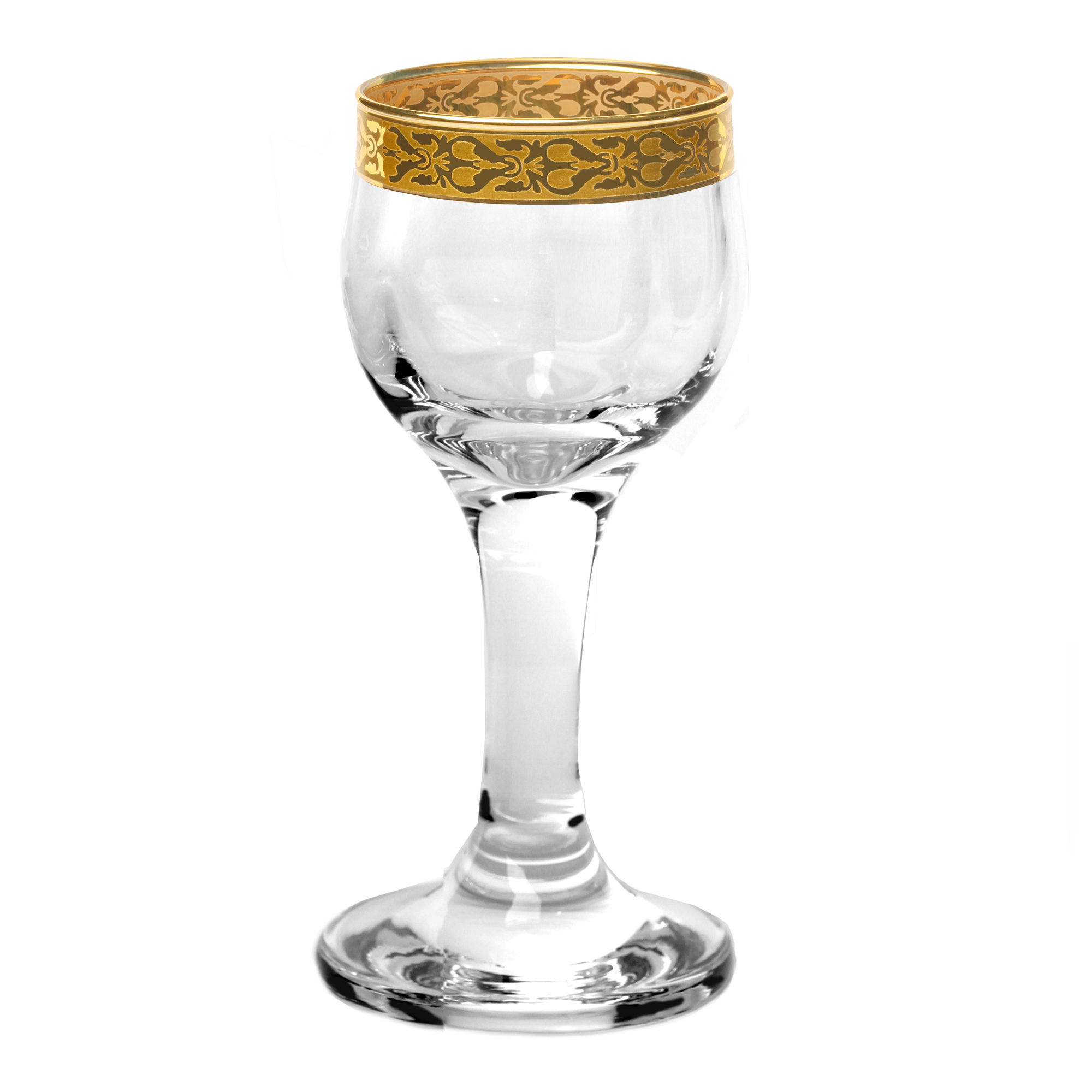 Lorren Home Trends - Venezia Pattern - Set Of 4 Liquor Goblets - 2 oz.