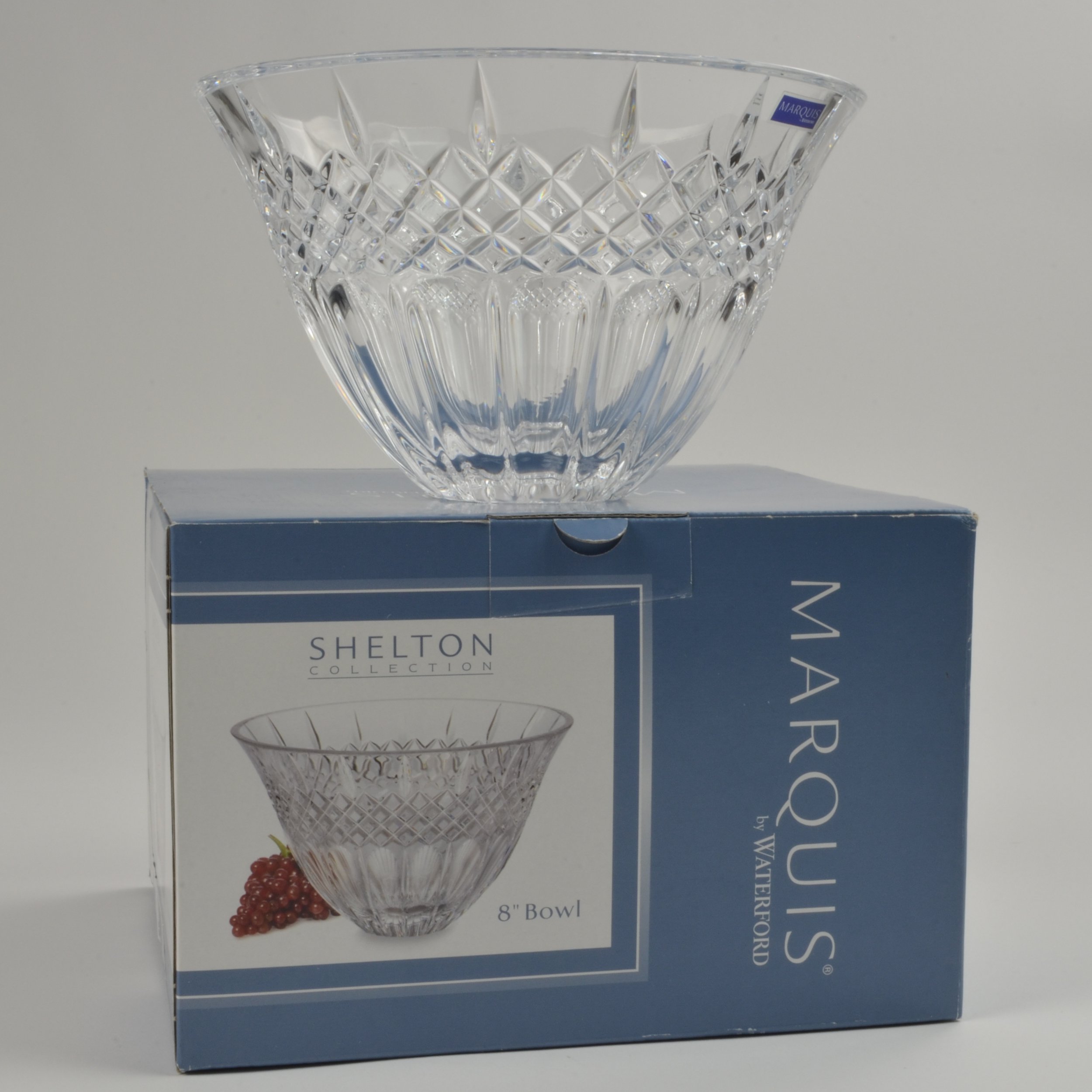 Marquis by Waterford 8" X 5" Shelton Green Lead Crystal Bowl 