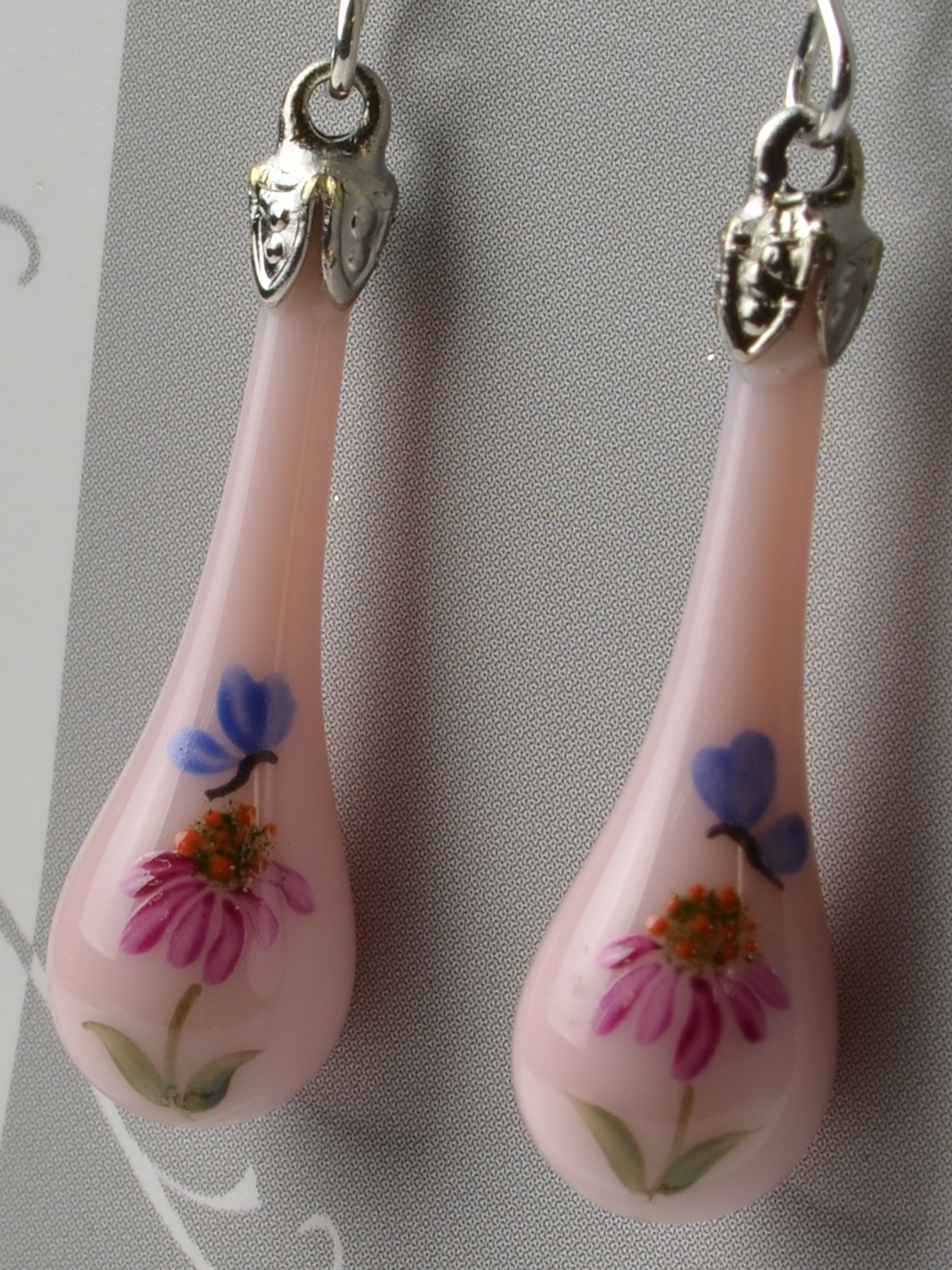 Fenton shop glass earrings