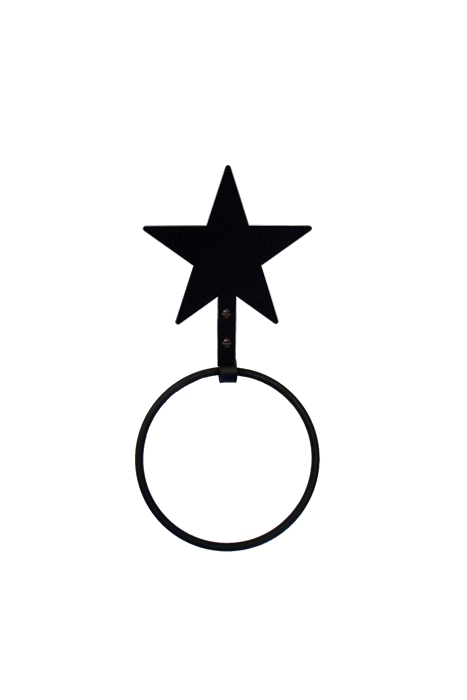 Wrought Iron Towel Ring - Star Design