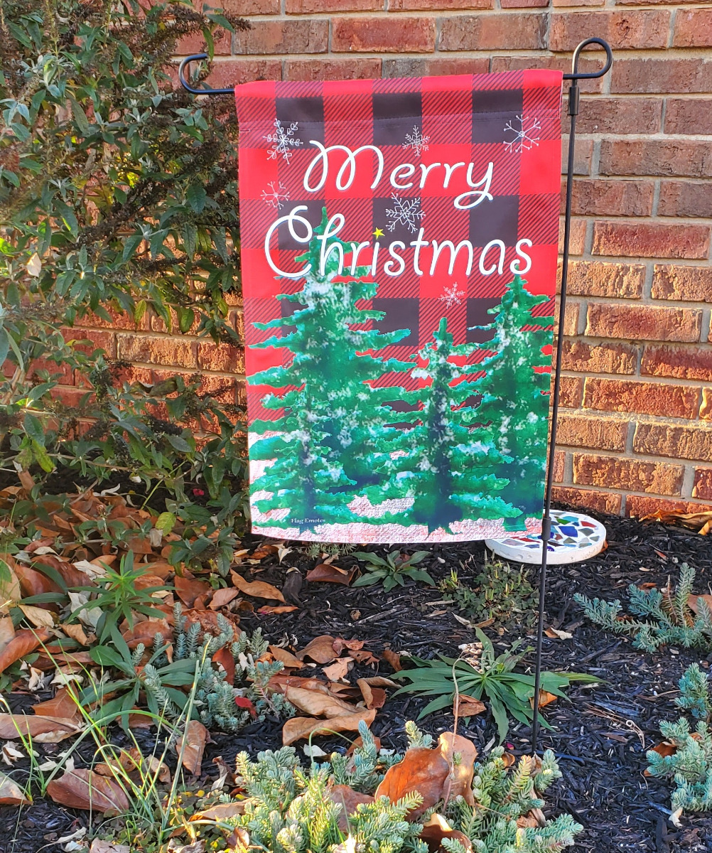 Flag Emotes - Double Sided Garden Flag - Merry Christmas Flannel