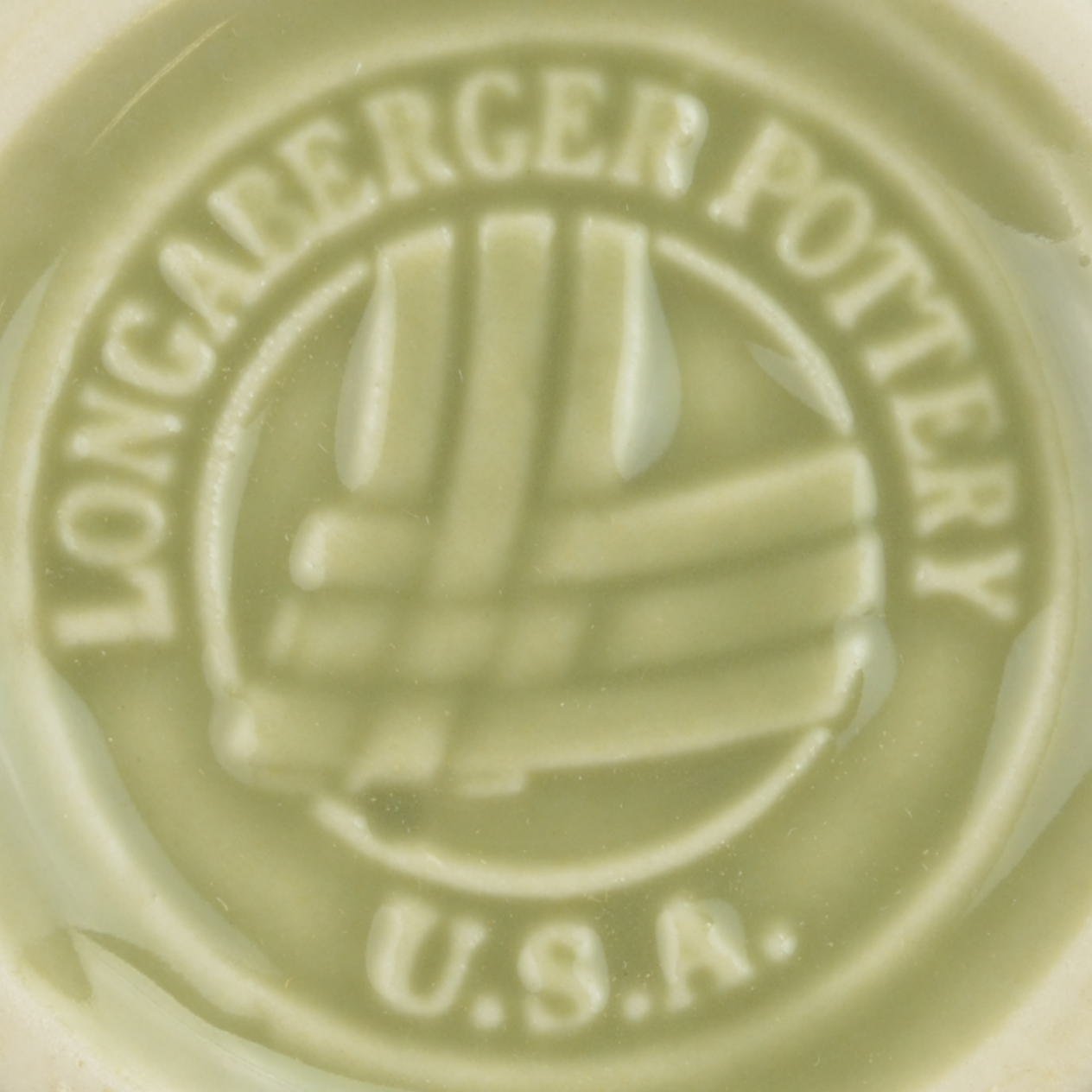 Longaberger Pottery - Woven Traditions Sage - Dessert Bowl