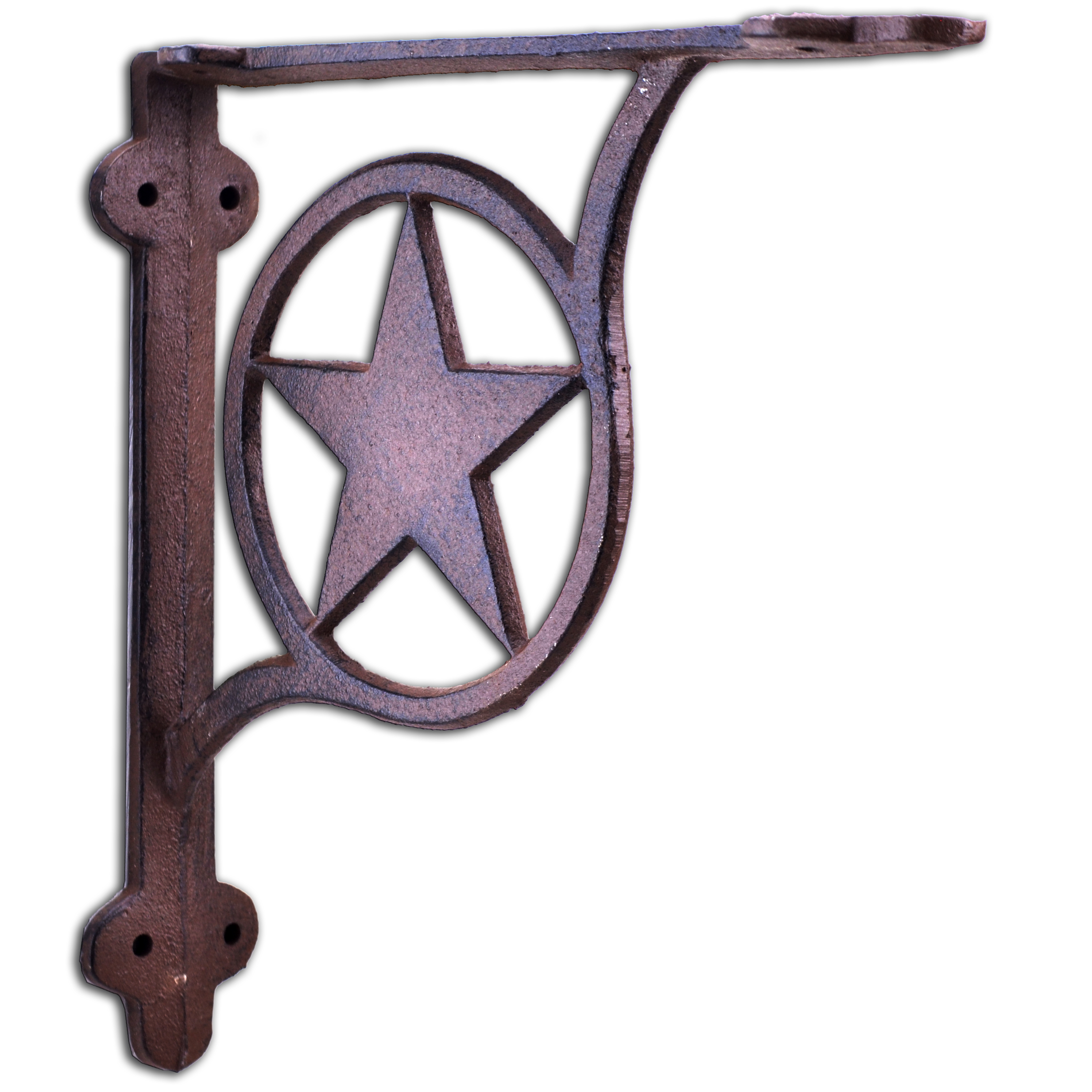 4 Cast Iron Antique Star Brackets Garden Braces Shelf Bracket RUSTIC Vintage 
