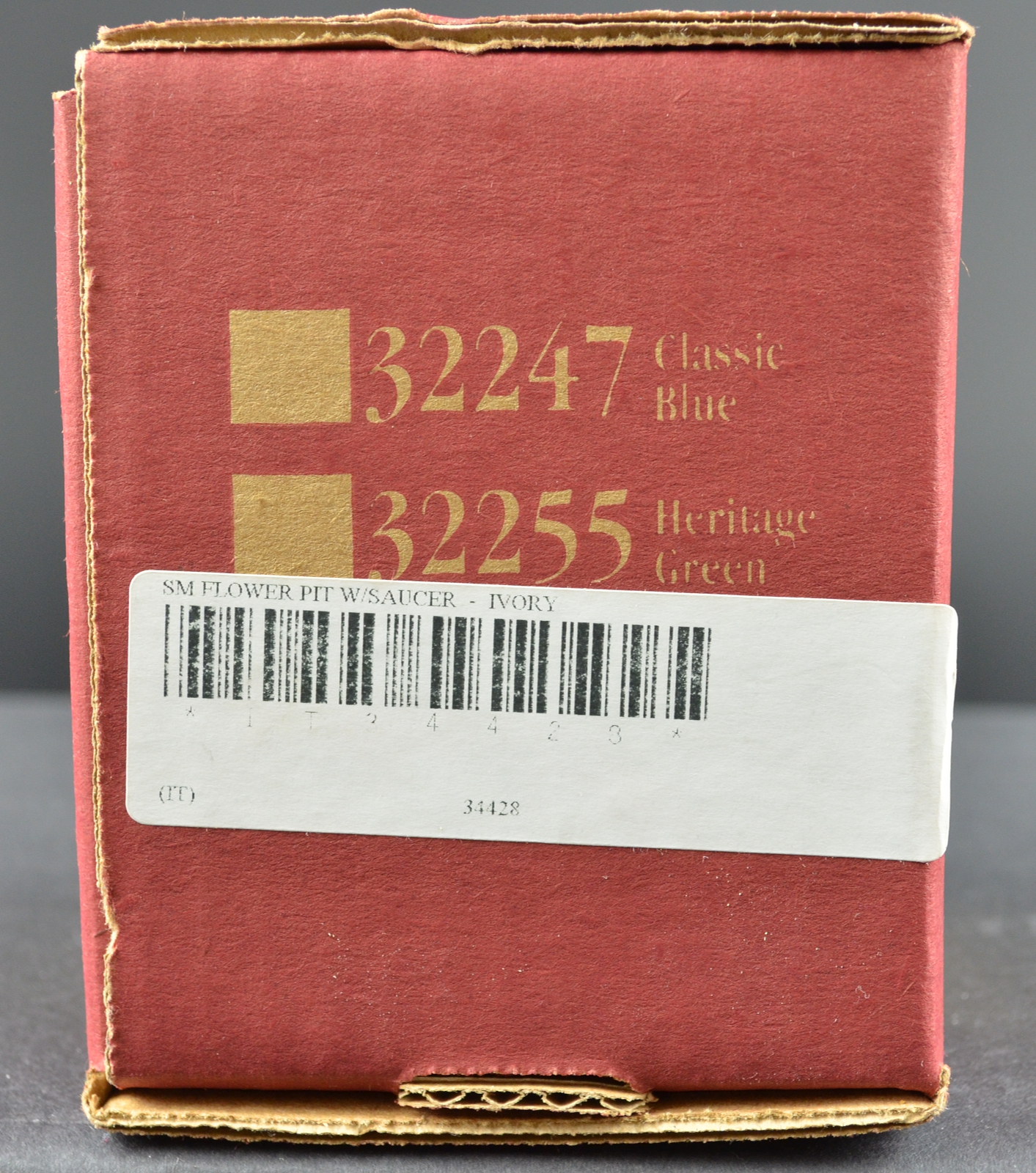 Longaberger - Woven Tradition Ivory Pattern - Flower Pot With Underplate