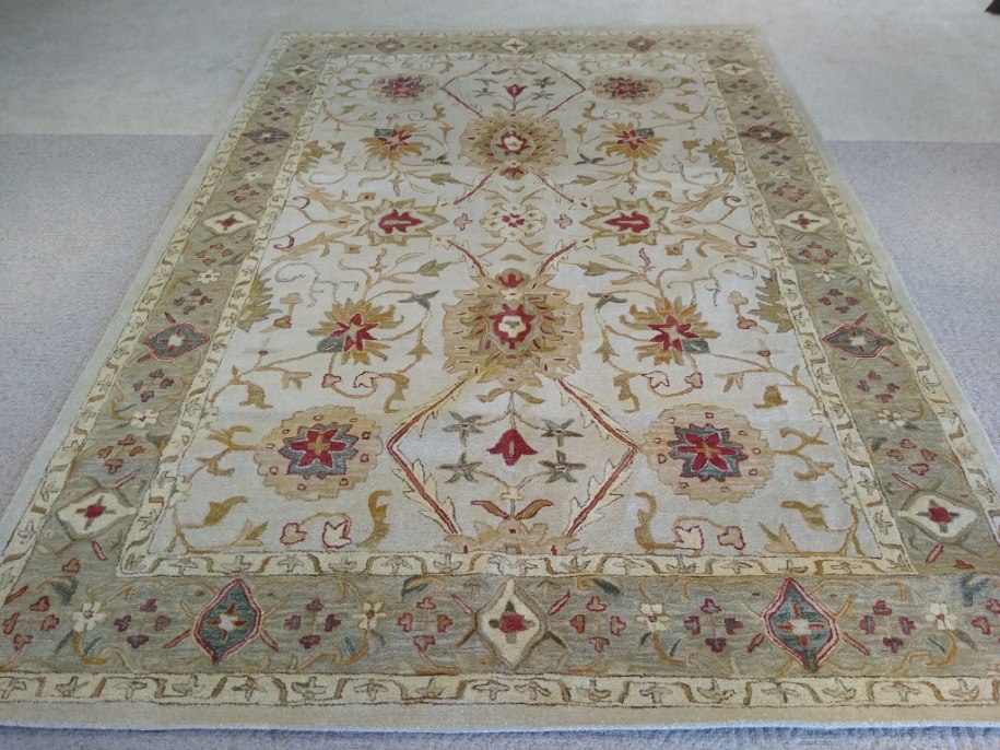 Tingley Oriental Handmade Tufted Wool Ivory Sage Area Rug Rectangle   2cc2c80733b995f312fdbc4d836b41f9e1e7faf615232ca39b496946a0a04c44 