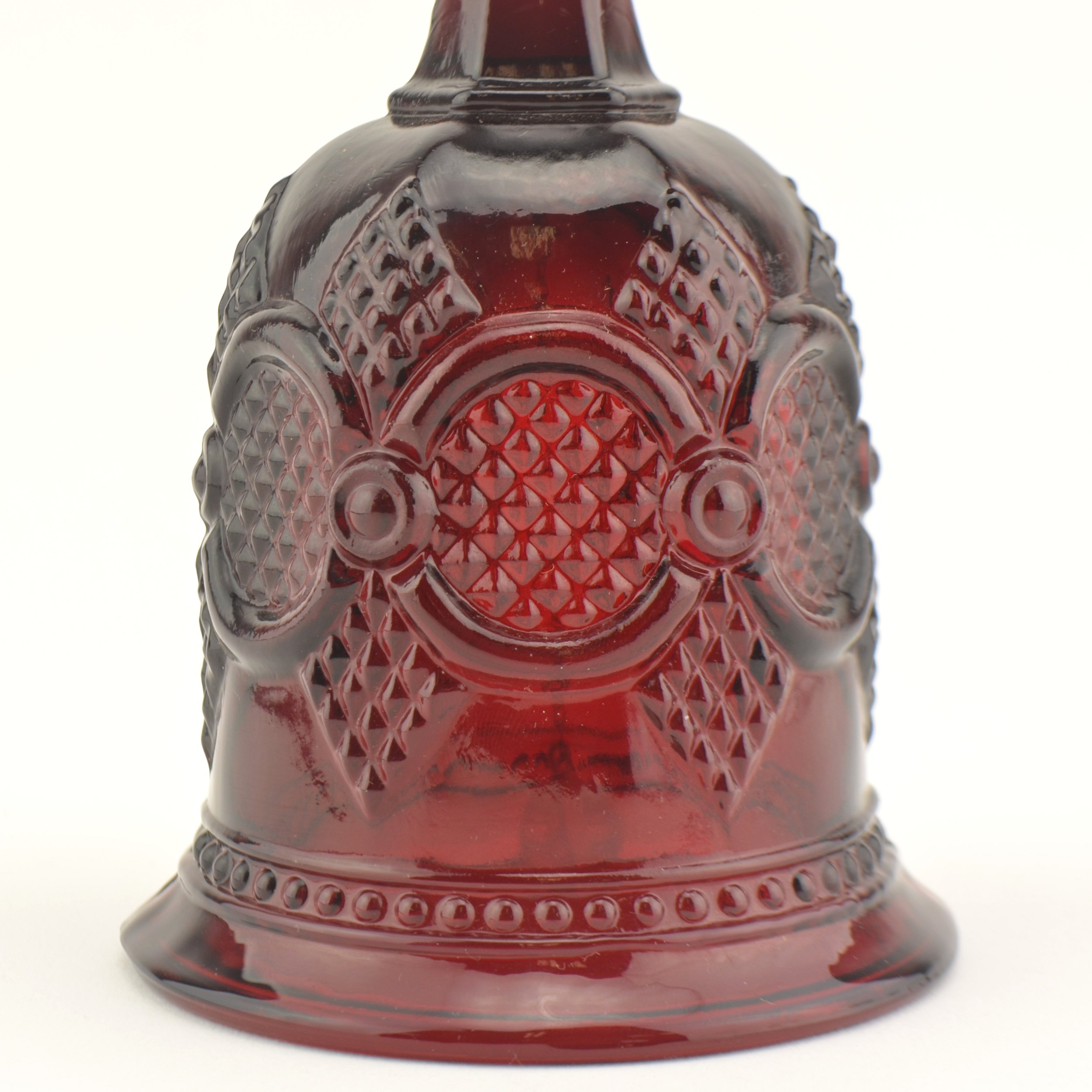 Avon Crystal - 1876 Cape Cod Ruby - Hostess Bell - 6.5 Tall