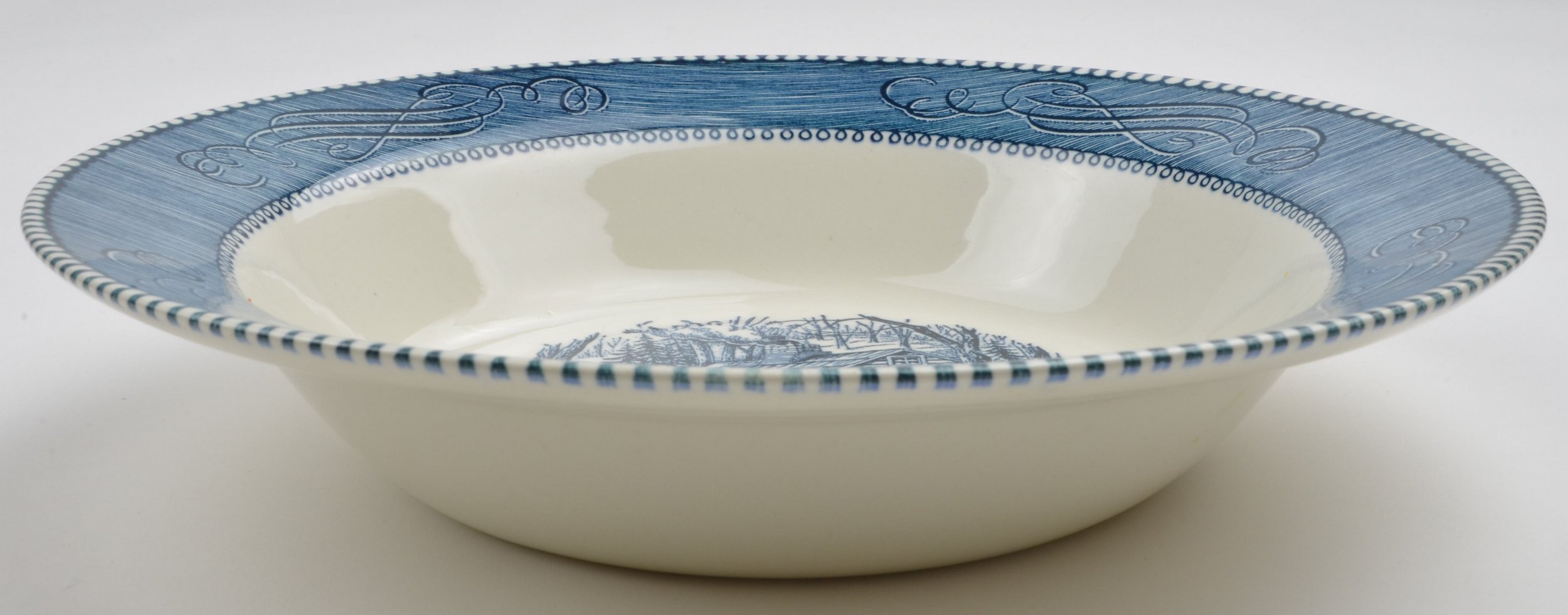 Royal - Currier & Ives Blue - Round Vegetable Bowl