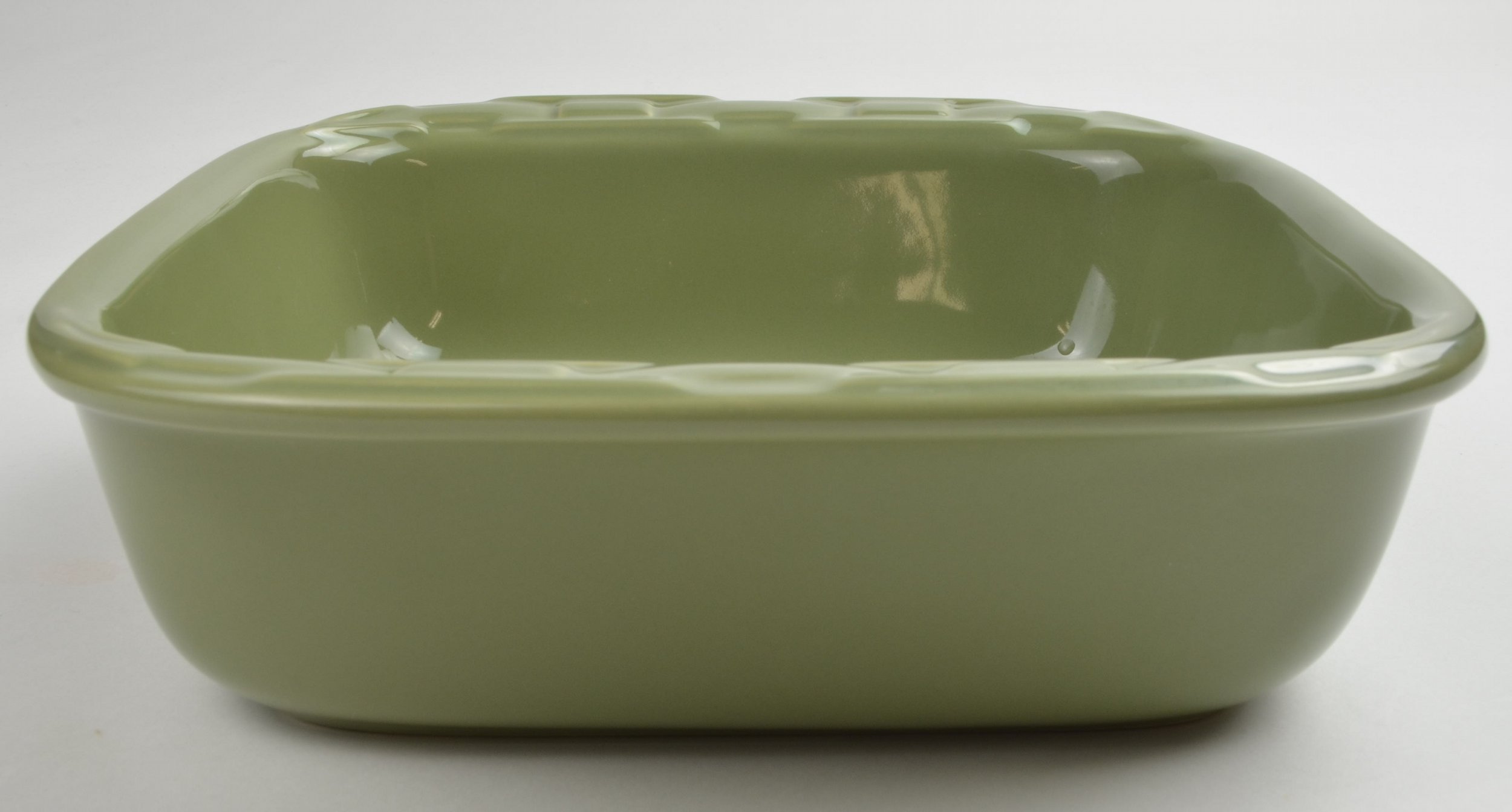 Longaberger Pottery - Woven Traditions Sage - 8 x 8 Baking Dish