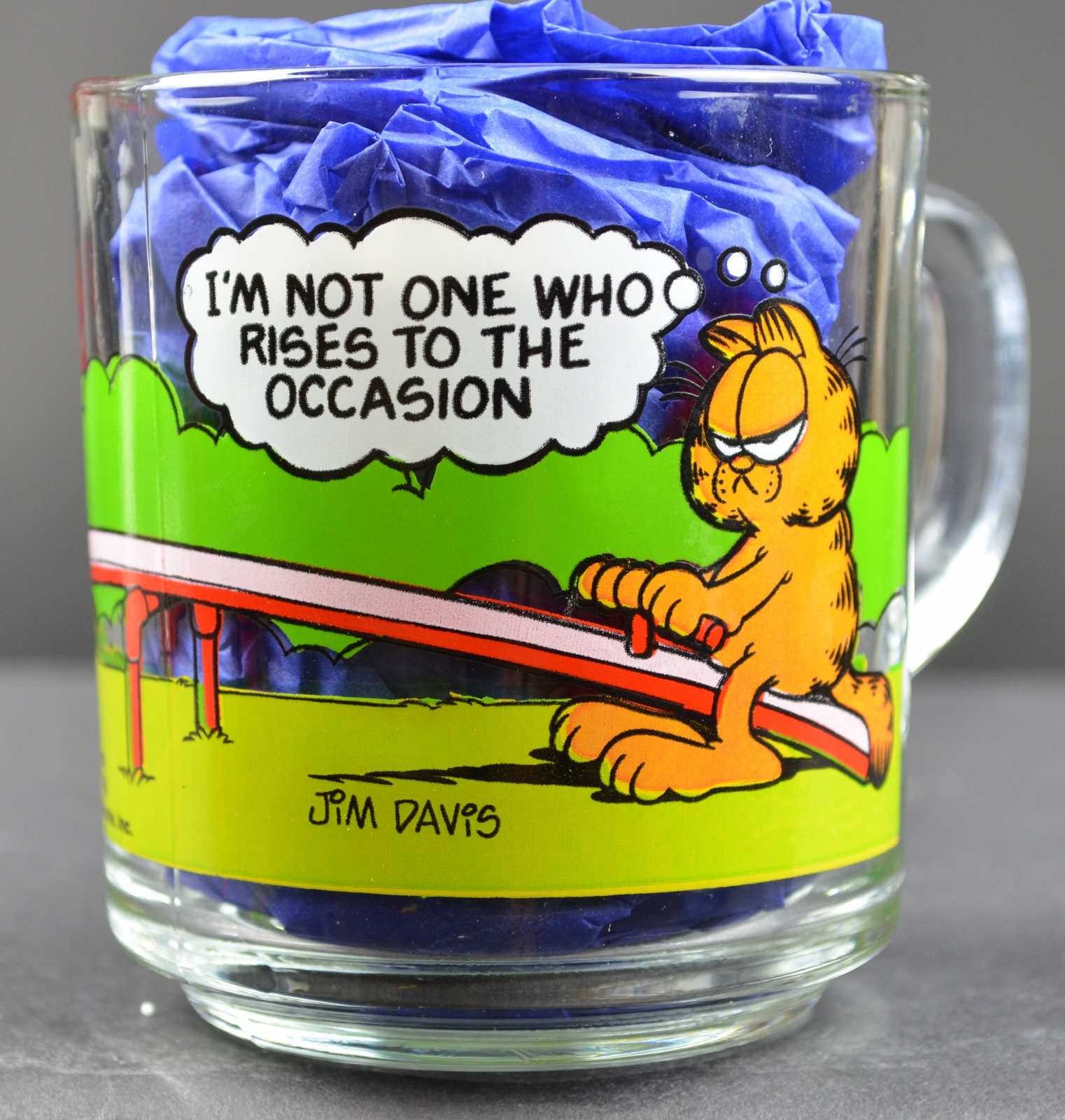 Vintage Garfield McDonald's Mug 1978 "I'm not the one who rises to  the occasion 