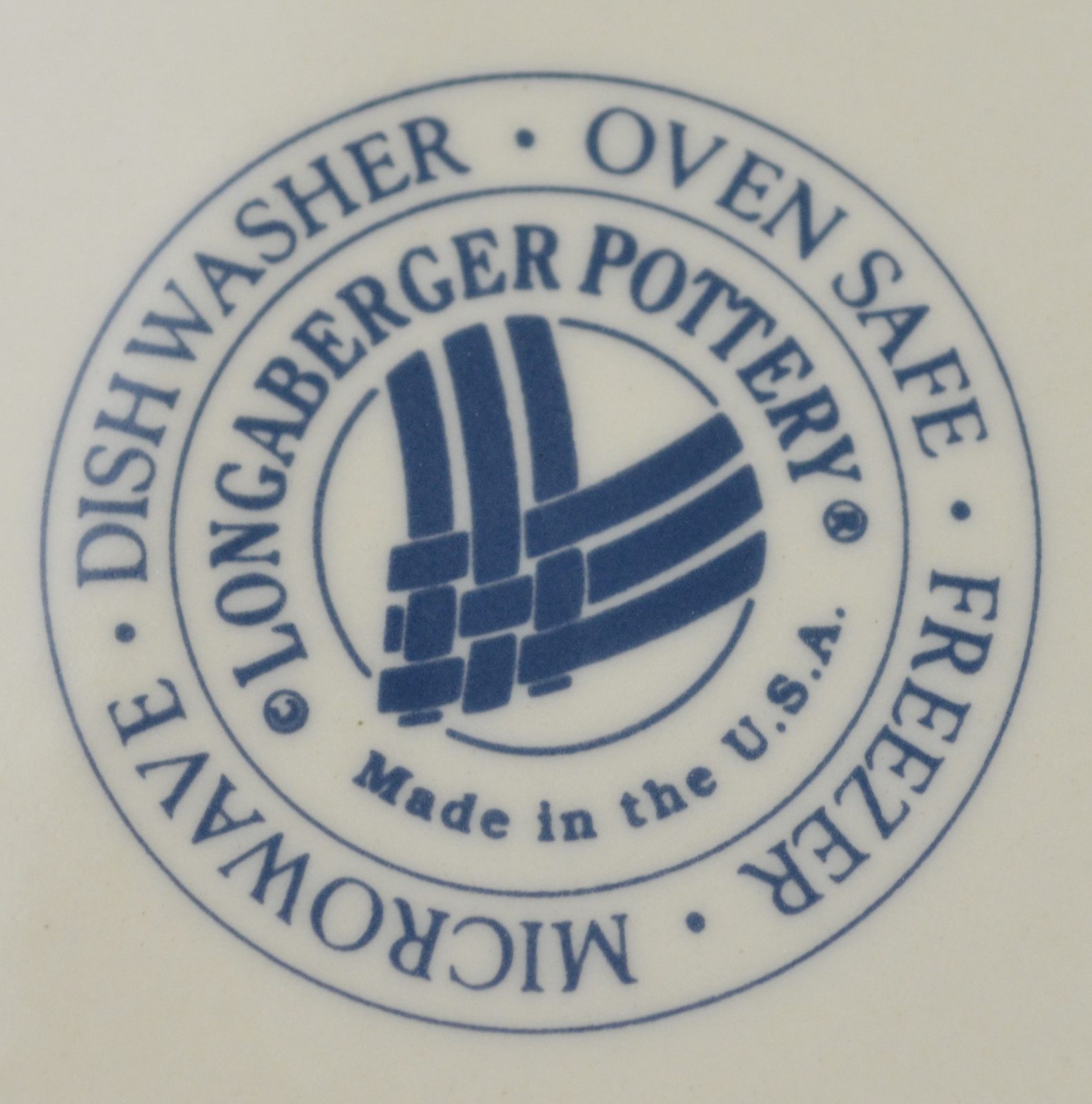 Longaberger Pottery - Woven Traditions Classic Blue Pattern - Rimmed Soup Bowl