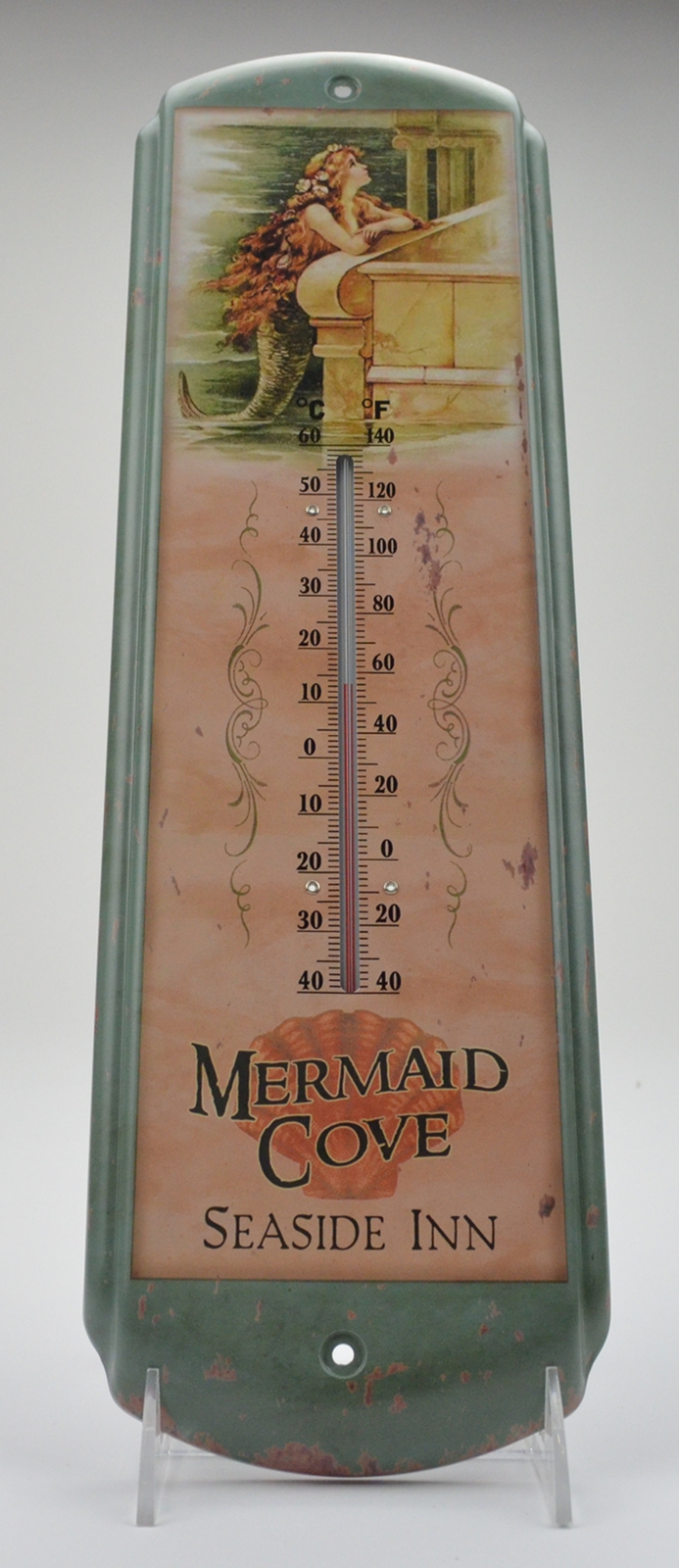 Mermaid Cove Seaside Inn Nautical Indoor/Outdoor Thermometer Mermaid Cove Seaside Inn Nautical Indoor/Outdoor Thermometer