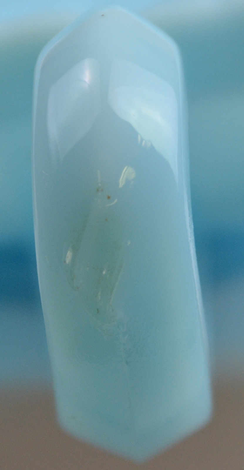 Fenton Art Glass Handled Bon Bon - Butterfly Blue Pattern - 1970's