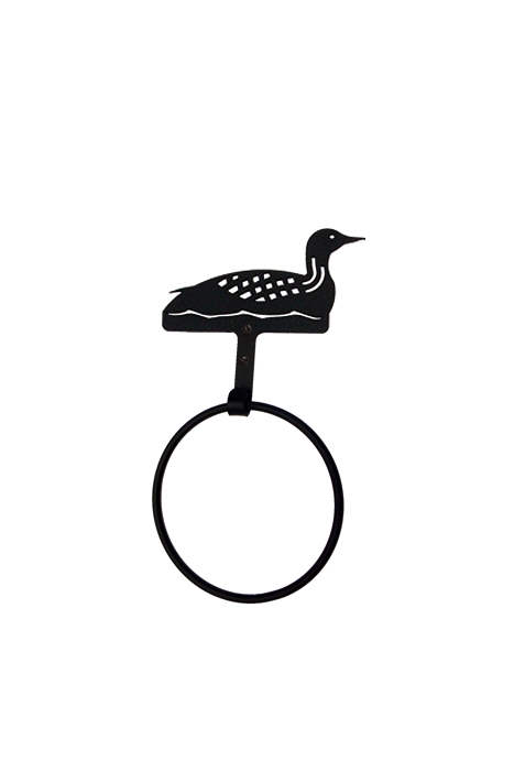 Wrought Iron Towel Ring - Loon Design