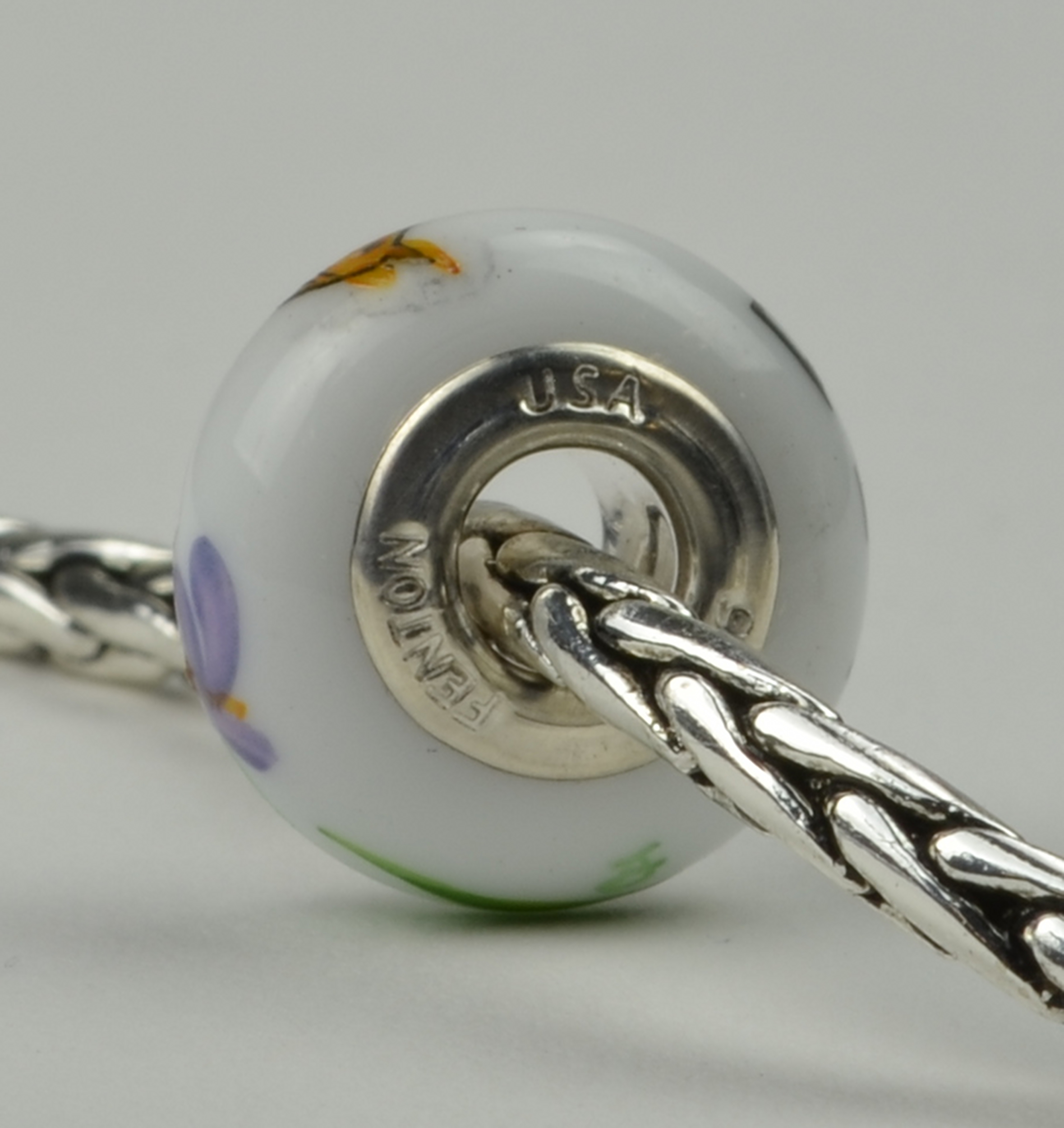 Fenton Glass Beads Charms For Charm Bracelets, Delta Phi Epsilon