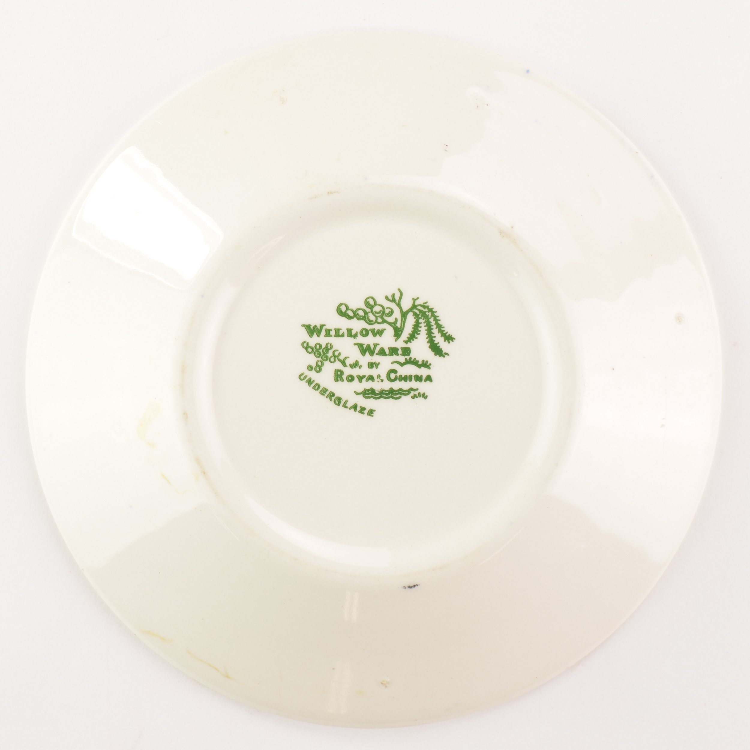 Royal - Blue Willow Pattern - Flat Cup Saucer