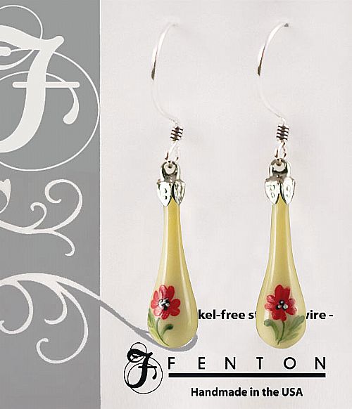 Fenton art glass earrings Clearance