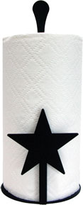Wrought Iron Paper Towel Stand - Star Design