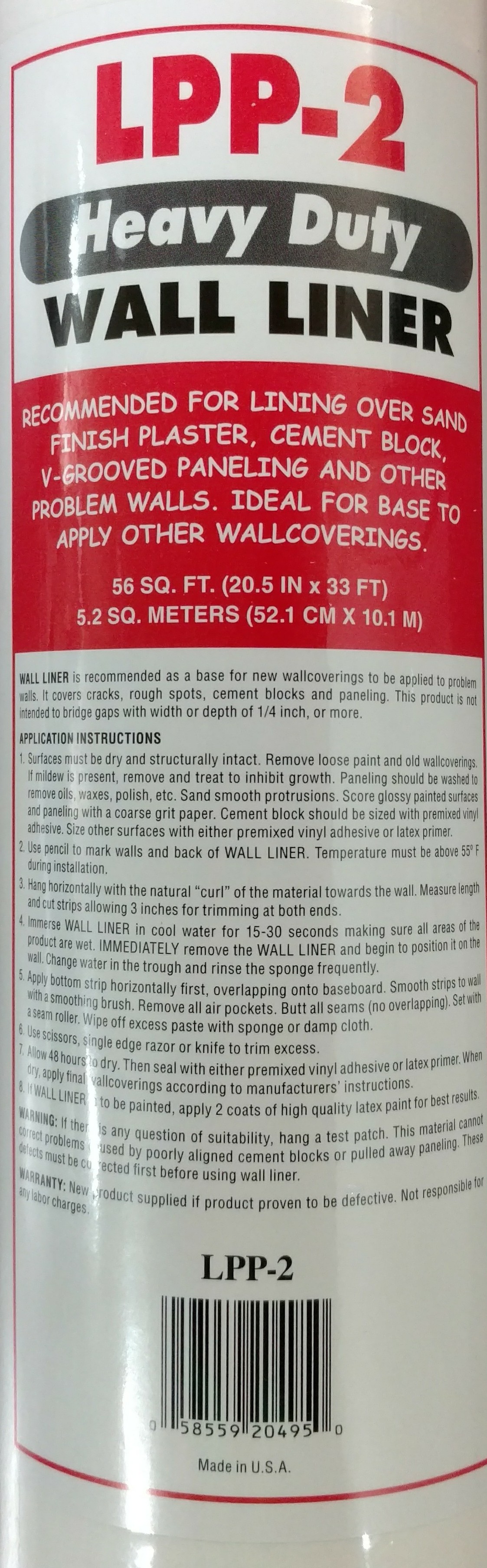 Heavy Duty White Wal Liner Wallcovering Wallpaper For Problem Walls Block Cracks