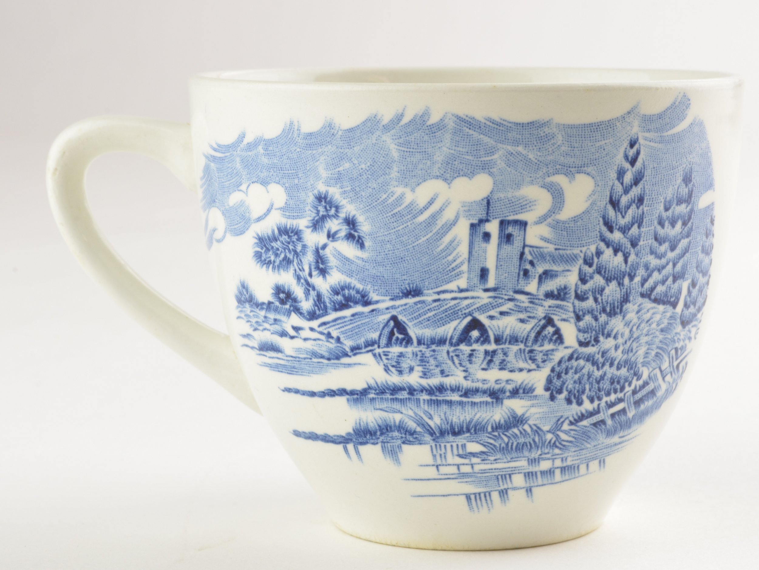 Wedgwood China - Countryside Blue Pattern - Flat Cup