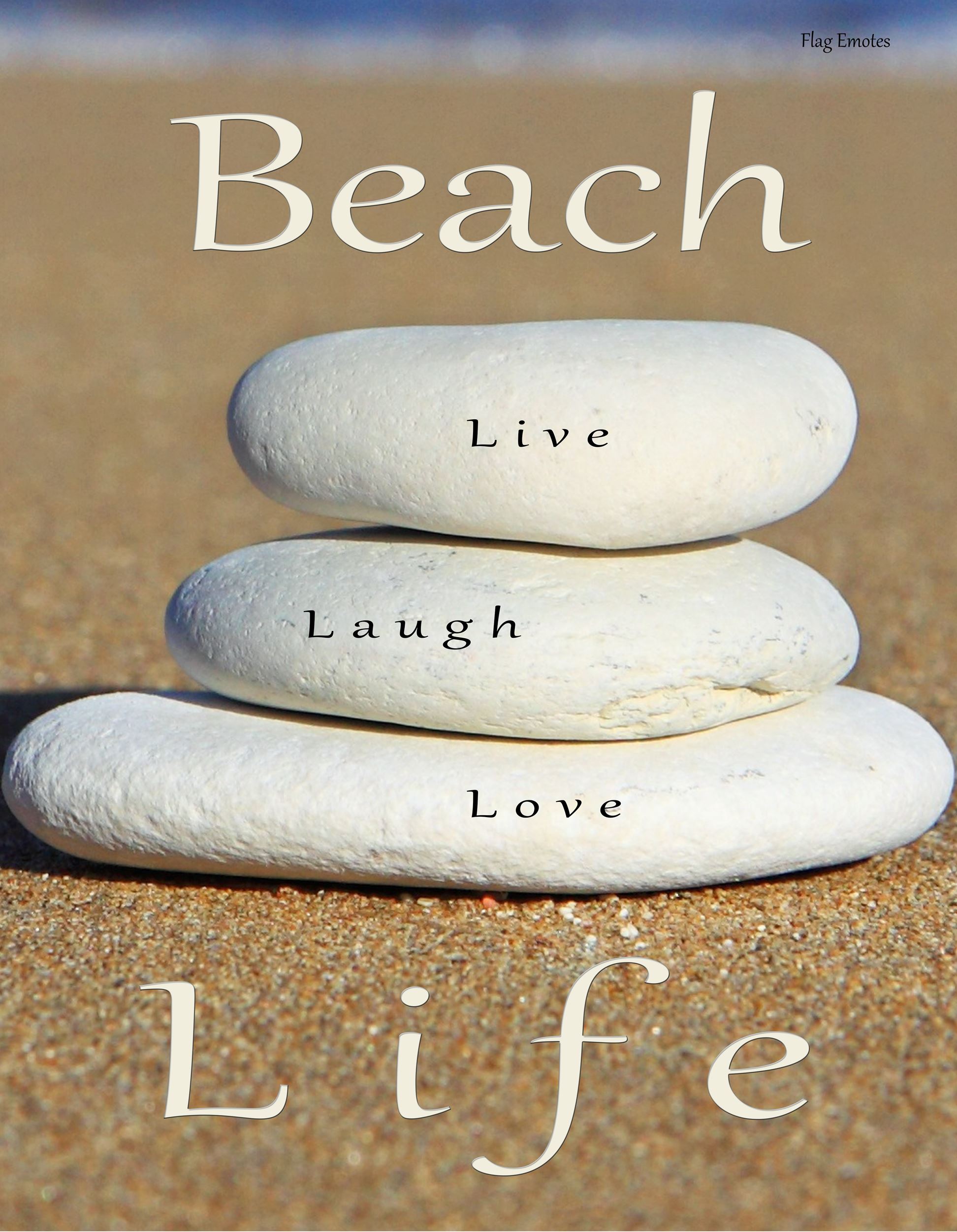 Flag Emotes - Double Sided Garden Flag - Beach Life Rocks