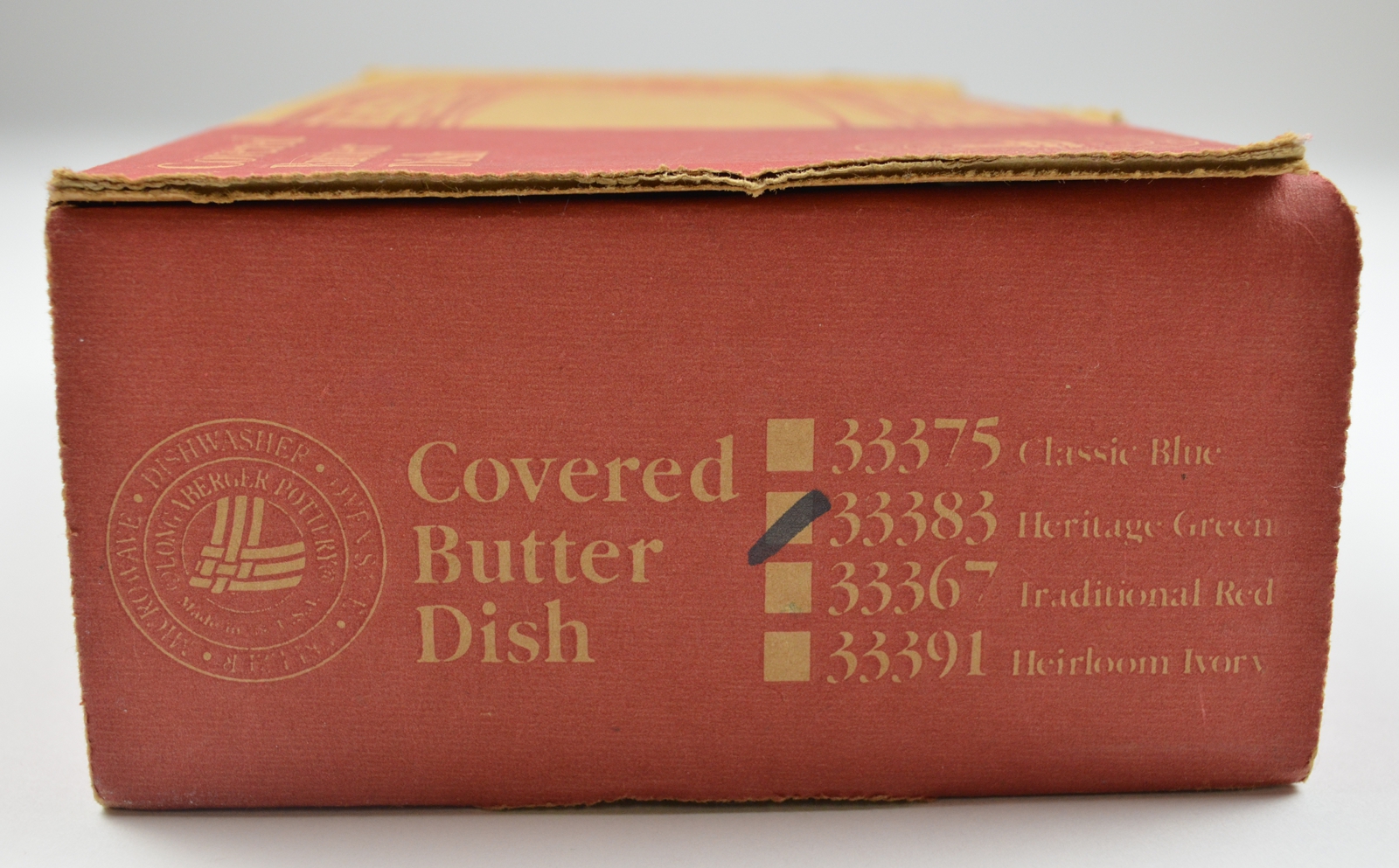 Longaberger - Woven Traditions Heritage Green - Quarter Pound Covered Butter