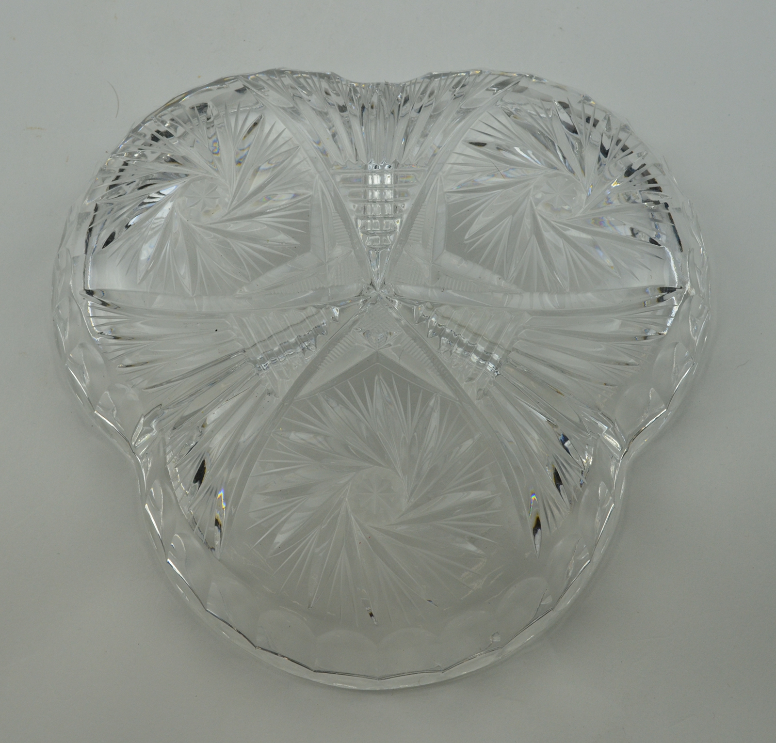 Lovely Vintage 3 part Crystal  Relish