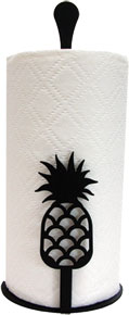 Wrought Iron Paper Towel Stand - Pineapple Design