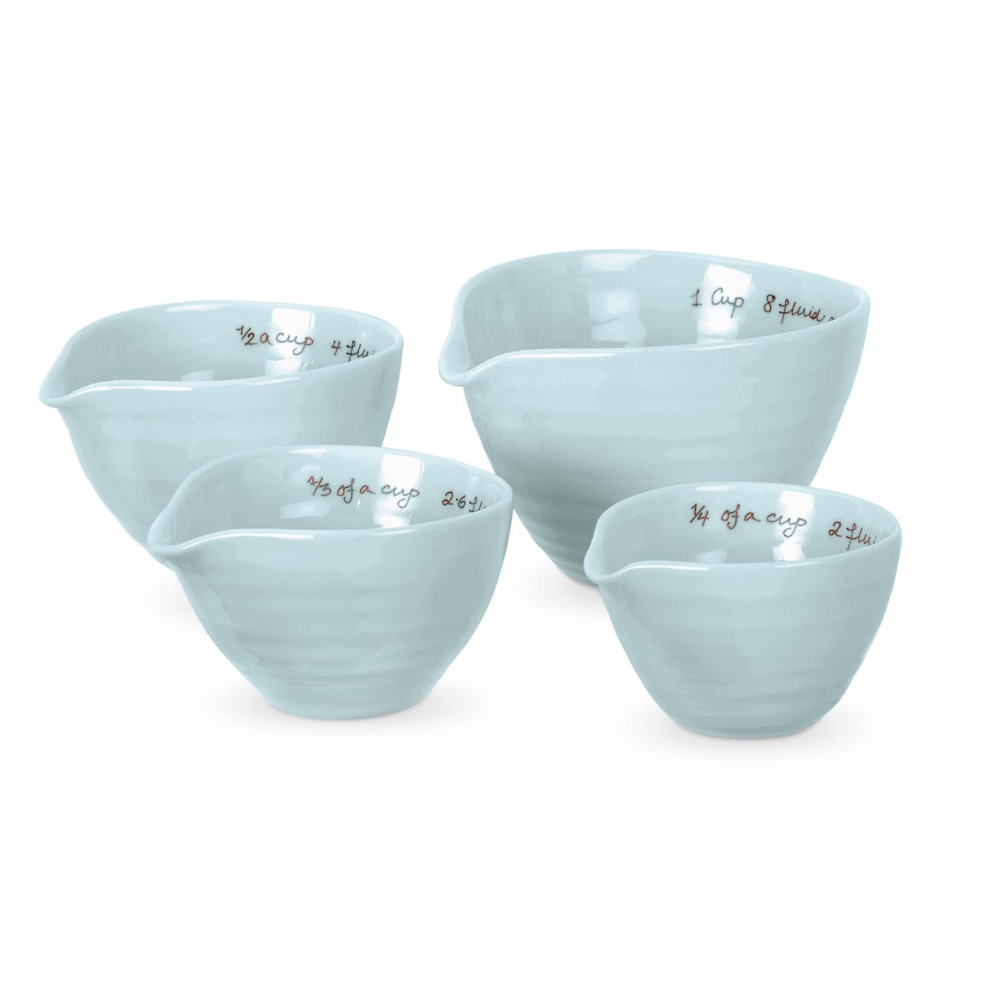 Portmeirion - Sophie Conran Celadon Pattern - Set Of 4 Measuring Cups
