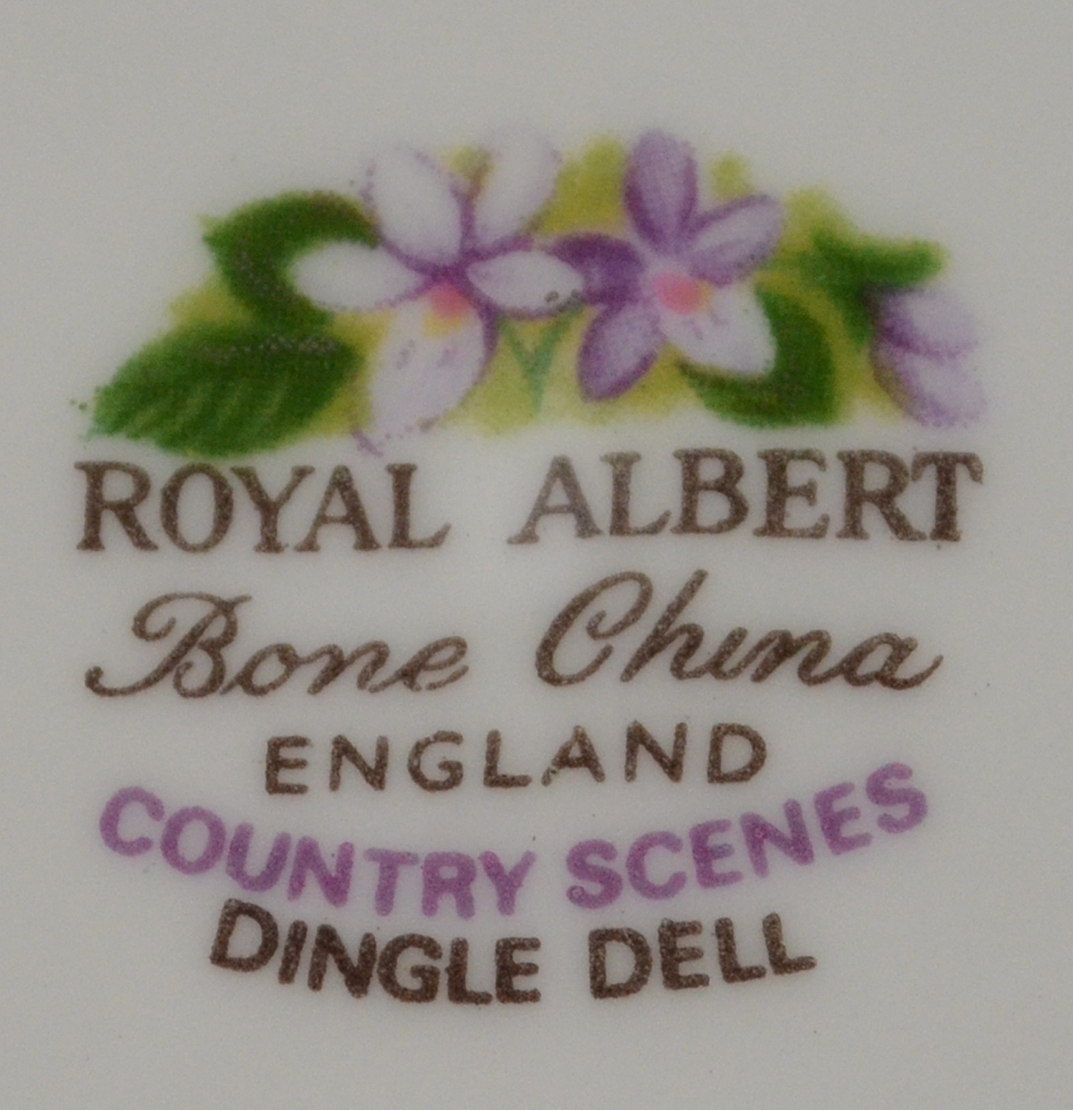 Royal Albert - Country Scenes Collection - Dingle Dell - Footed Teacup & Saucer