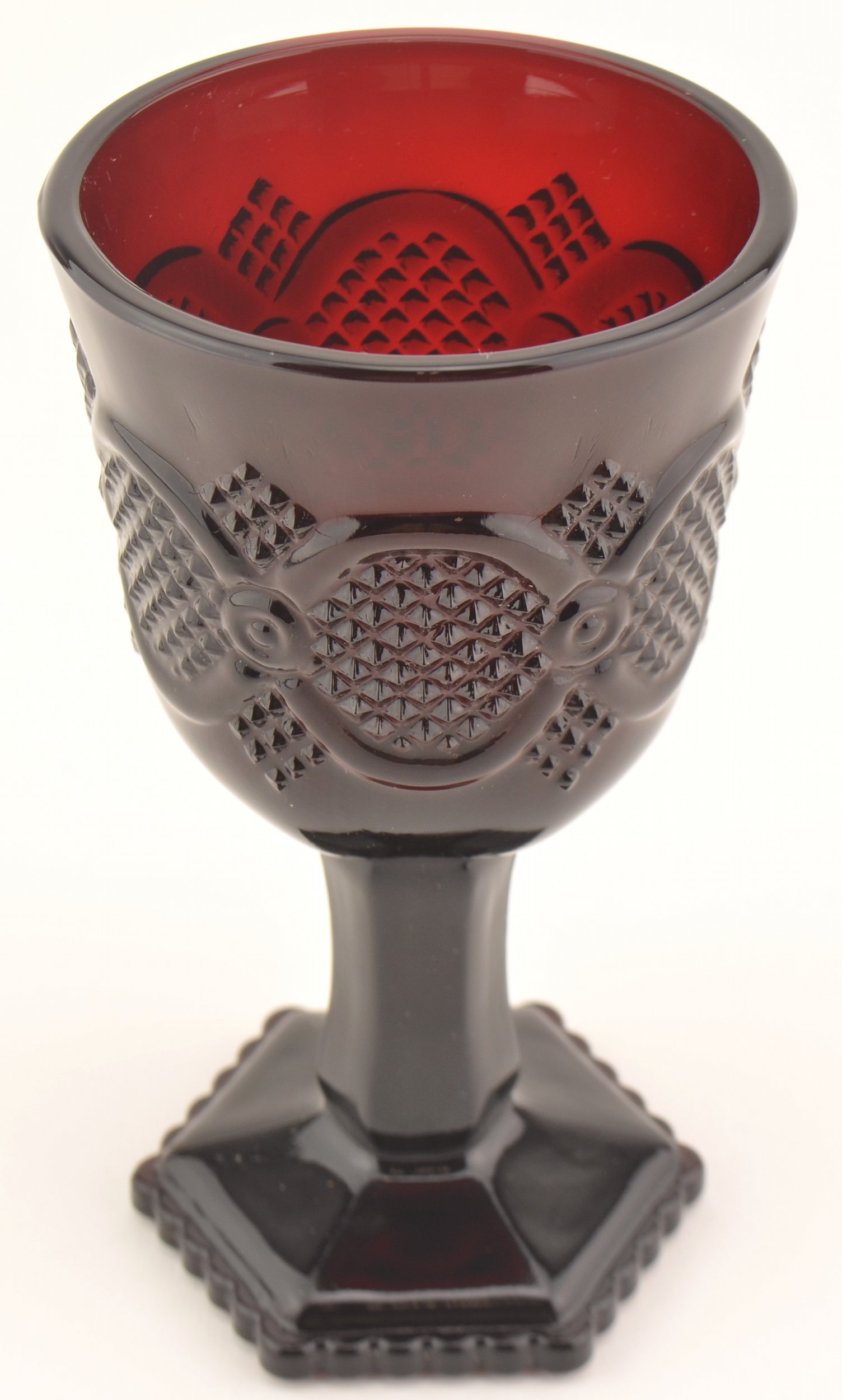 Avon Crystal - 1876 Cape Cod Ruby - Claret Wine Glass