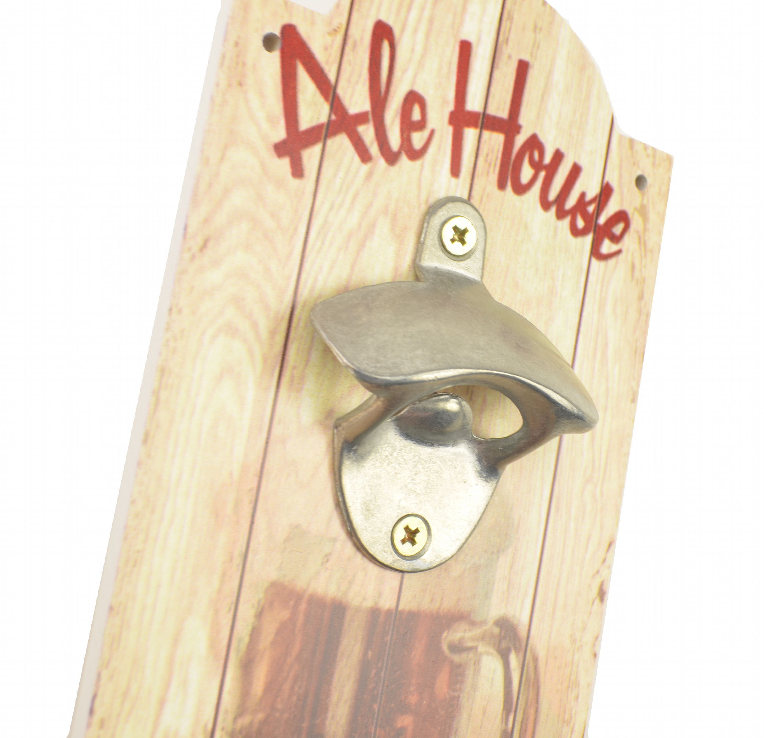 Hanging Wall Sign With Bottle Opener - Ale House Free Beer Tomorrow