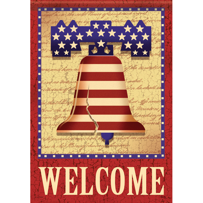 Carson FlagTrends - Dura Soft Garden Flag - Patriotic Bell