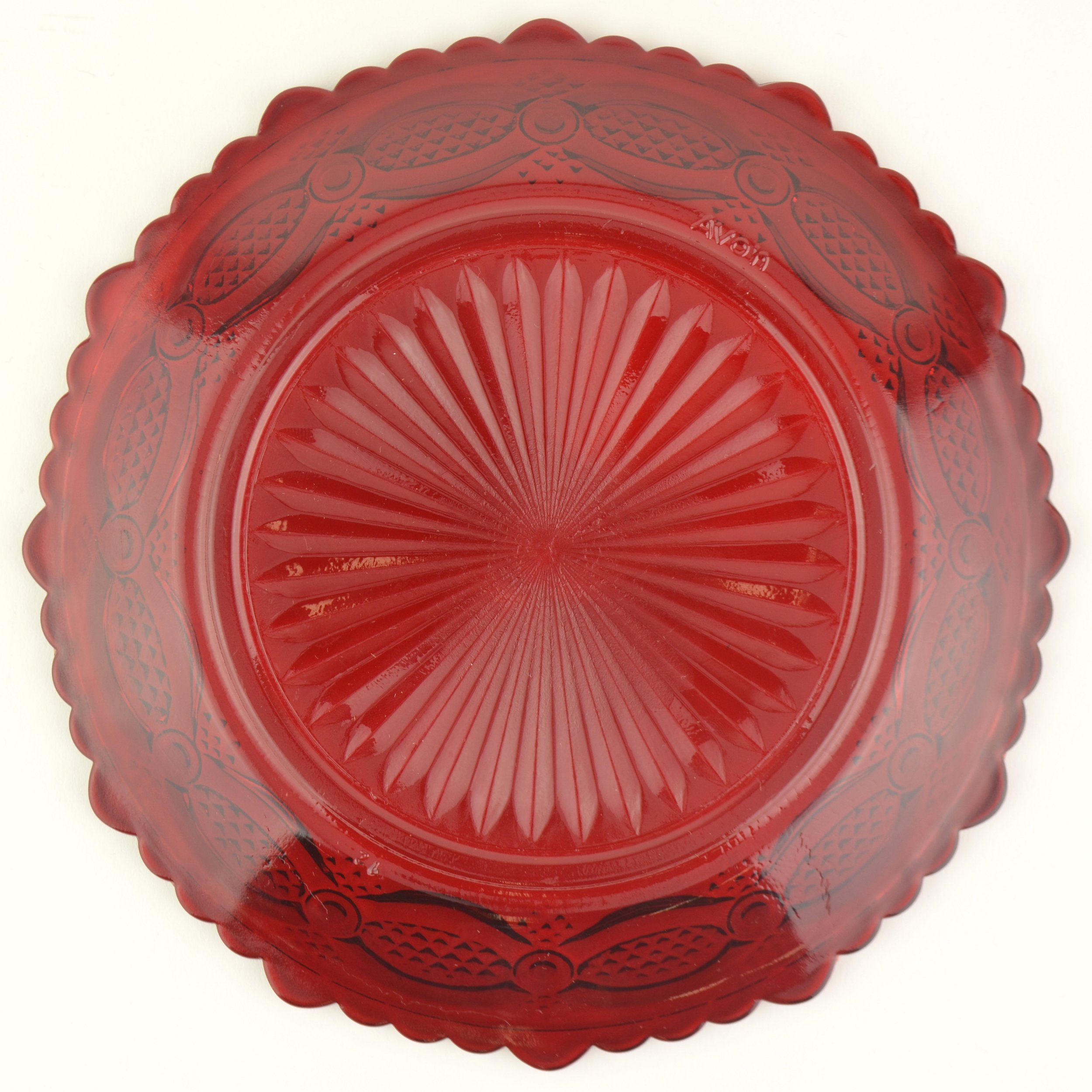 Avon Crystal - 1876 Cape Cod Ruby - Dessert Plate