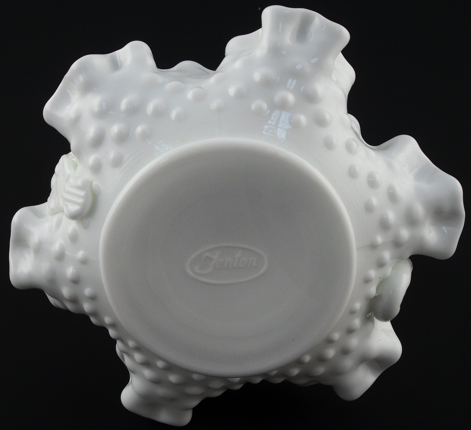 Fenton Milk Glass Hobnail Basket - 1980's - Collectible Vintage