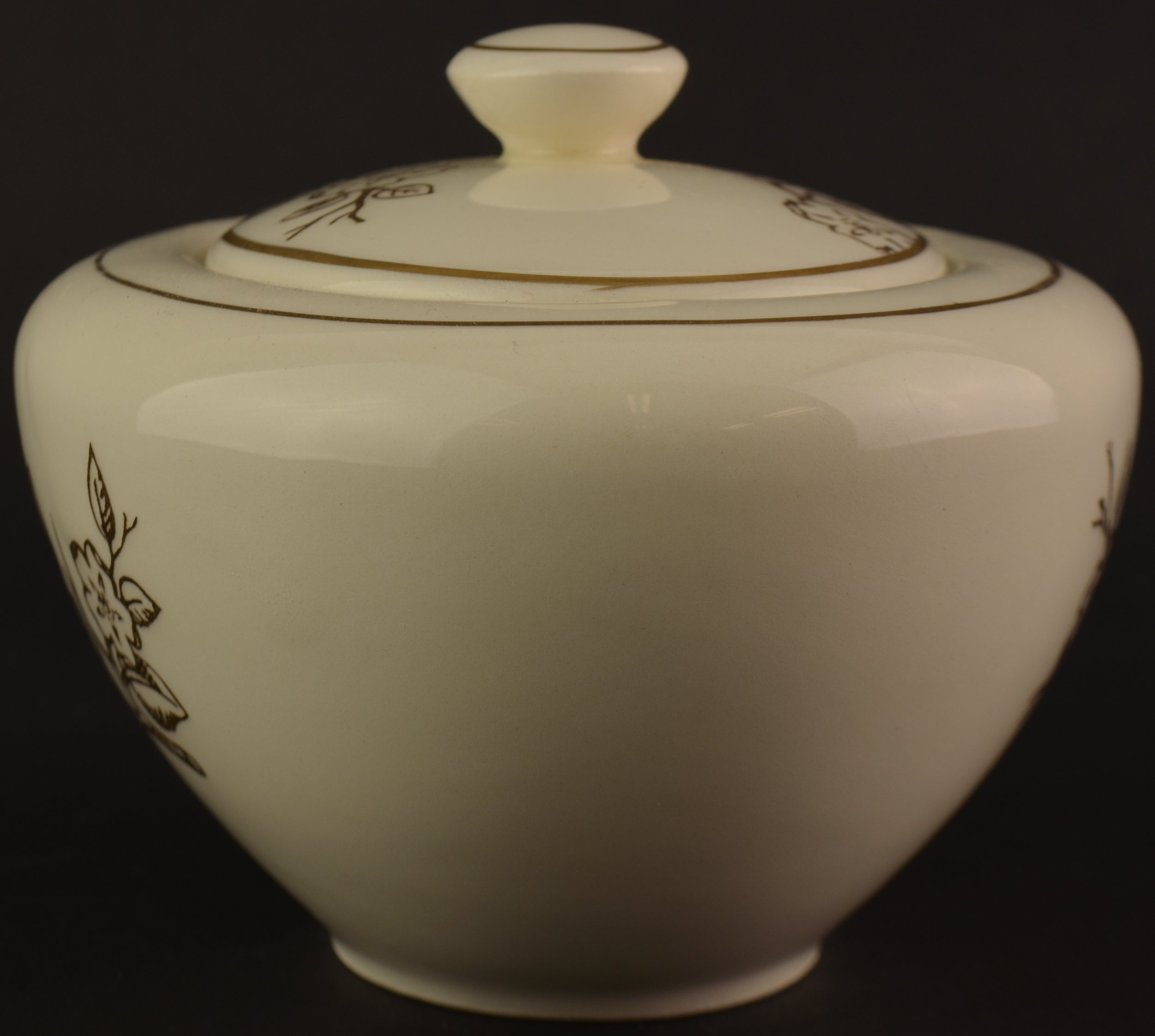 Knowles - Apple Blossom Pattern - Covered Sugar Bowl