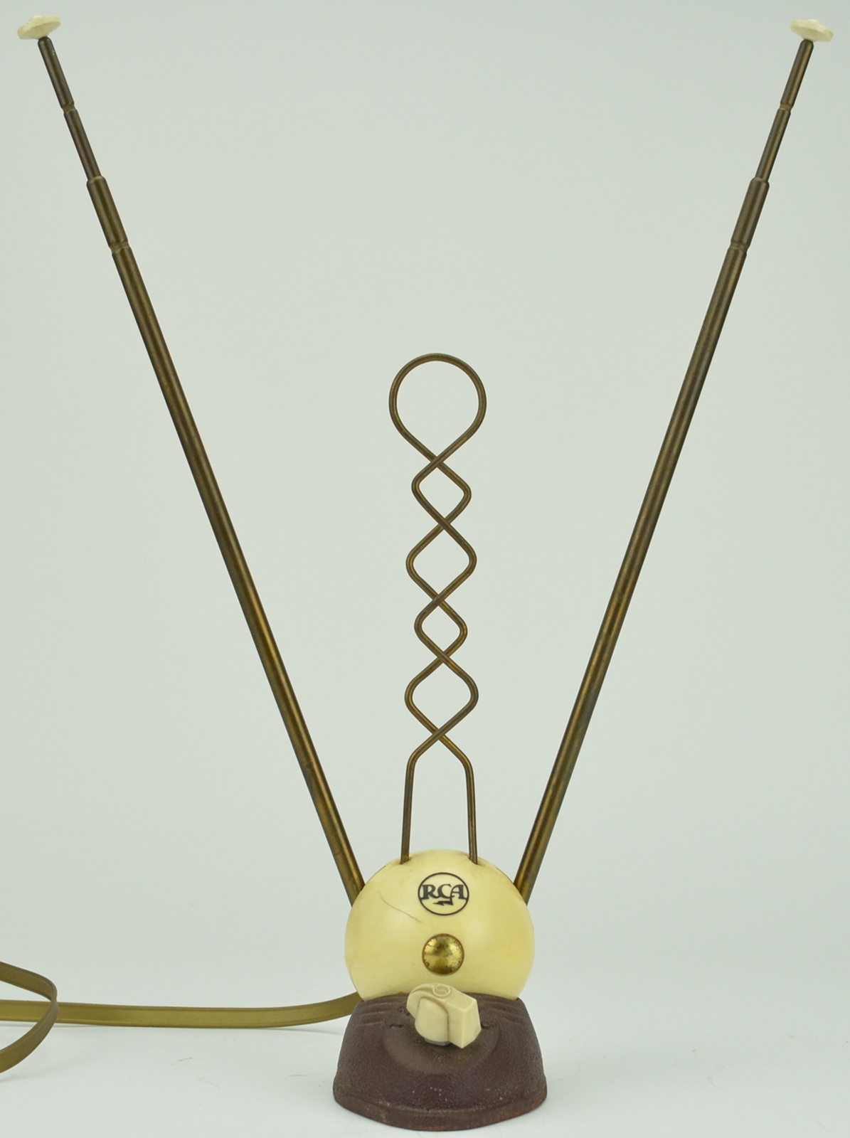 Vintage RCA Television Antenna Rabbit Ears Steampunk Home Decor