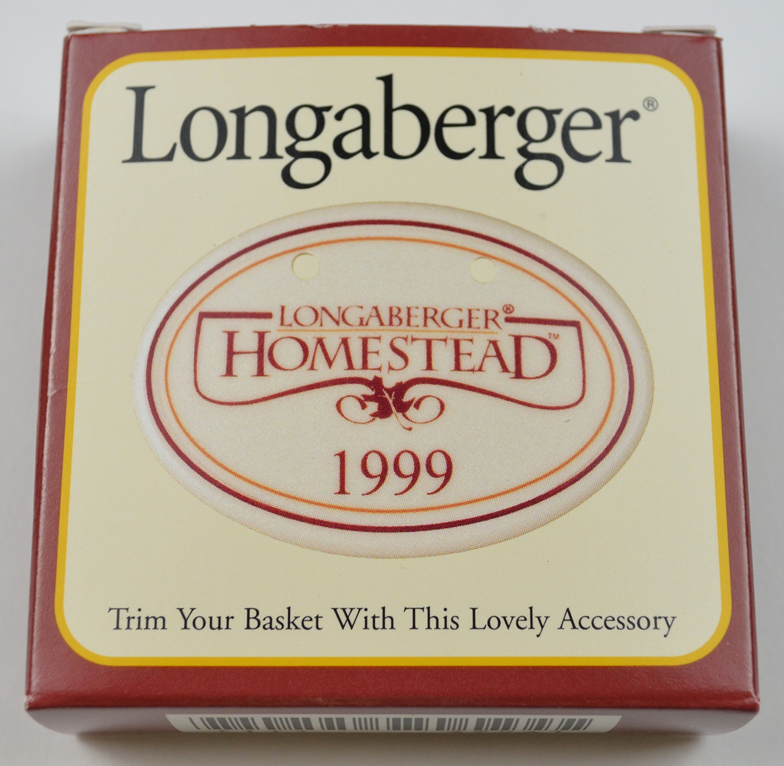 Longaberger Pottery 1999 Homestead Basket TieOn