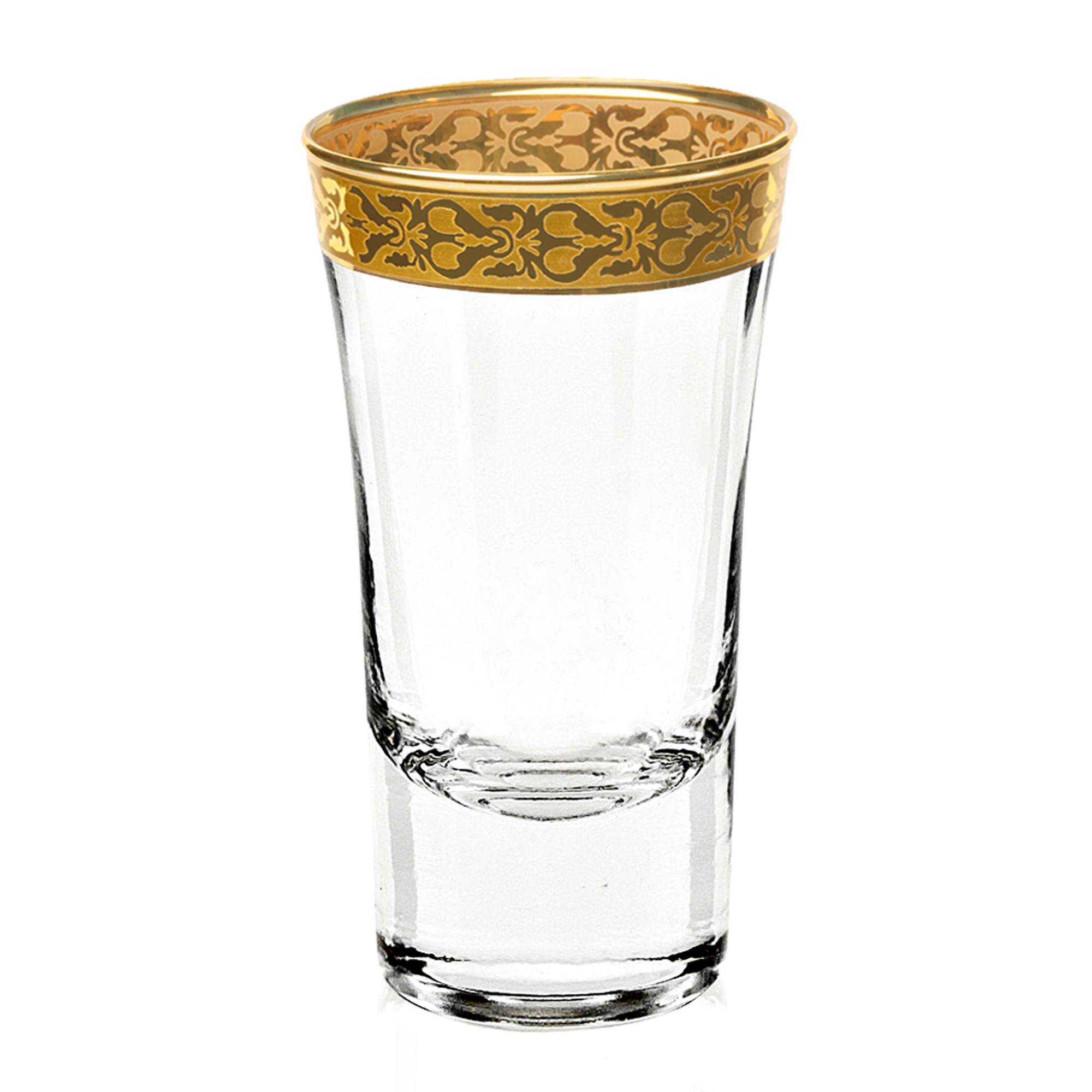 Lorren Home Trends - Venezia Pattern - Set Of 4 Shot Glasses - 2 oz.