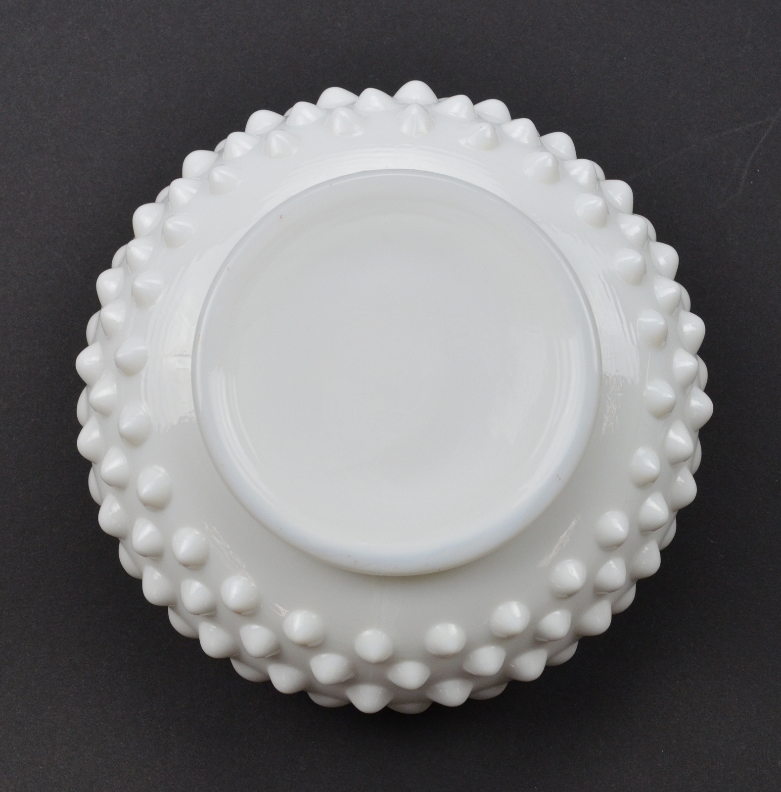 Fenton Art Glass - Hobnail Milk Glass Patteren - Violet Vase - 2.5 Tall