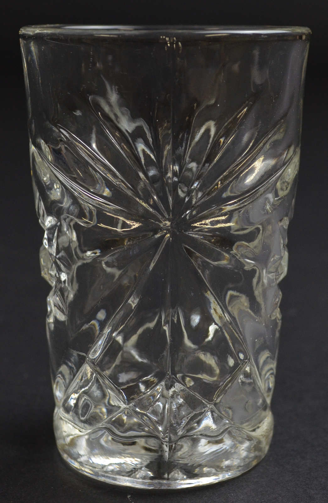 Anchor Hocking Prescut Clear Pattern - Flat Juice Glass - 3.75 Tall