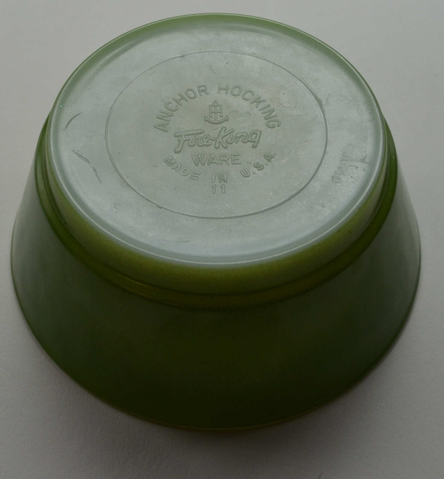 Anchor Hocking Fire King - Avocado Green - Cereal Bowl