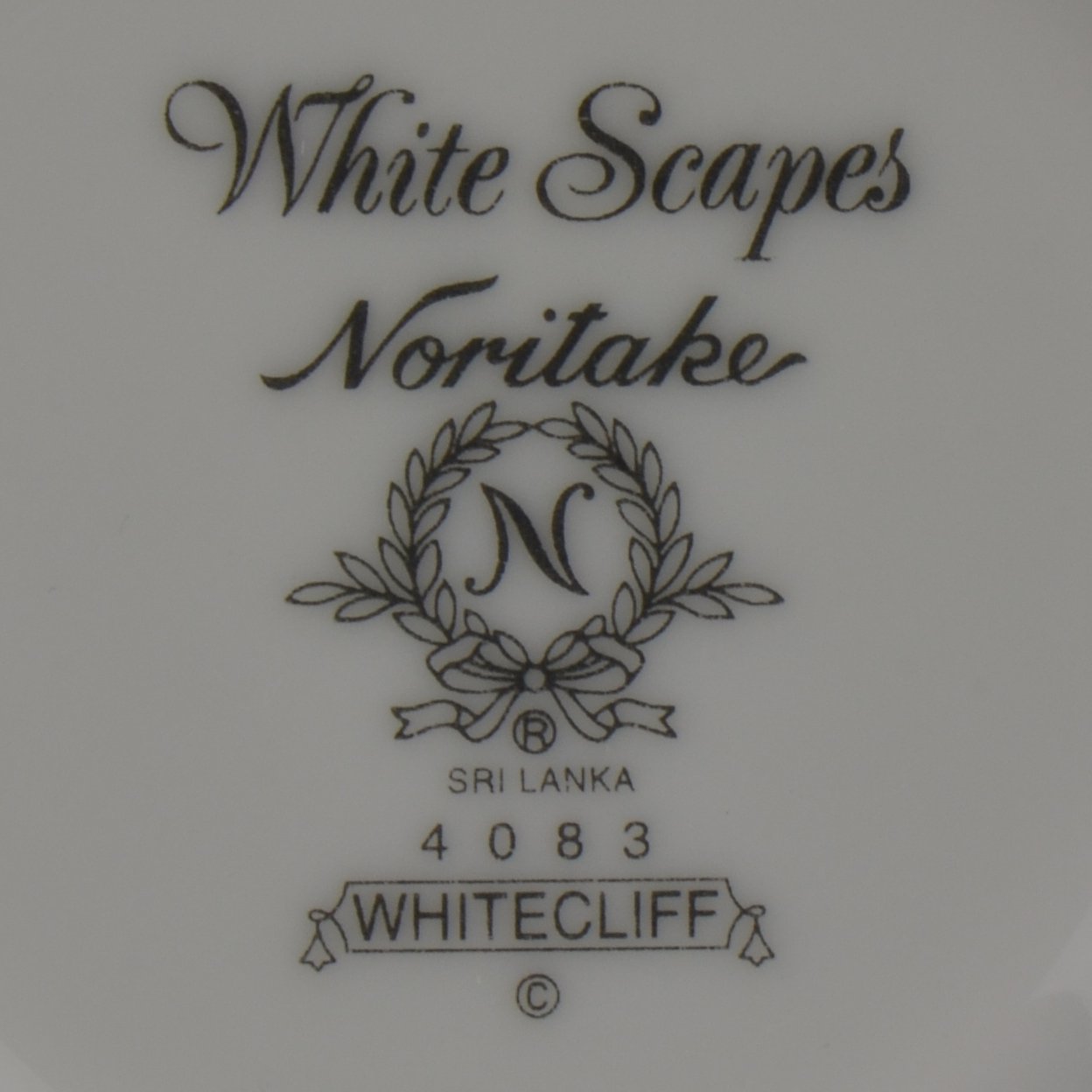 Noritake China - White Scapes Collection - Whitecliff Pattern 4083 - Saucer